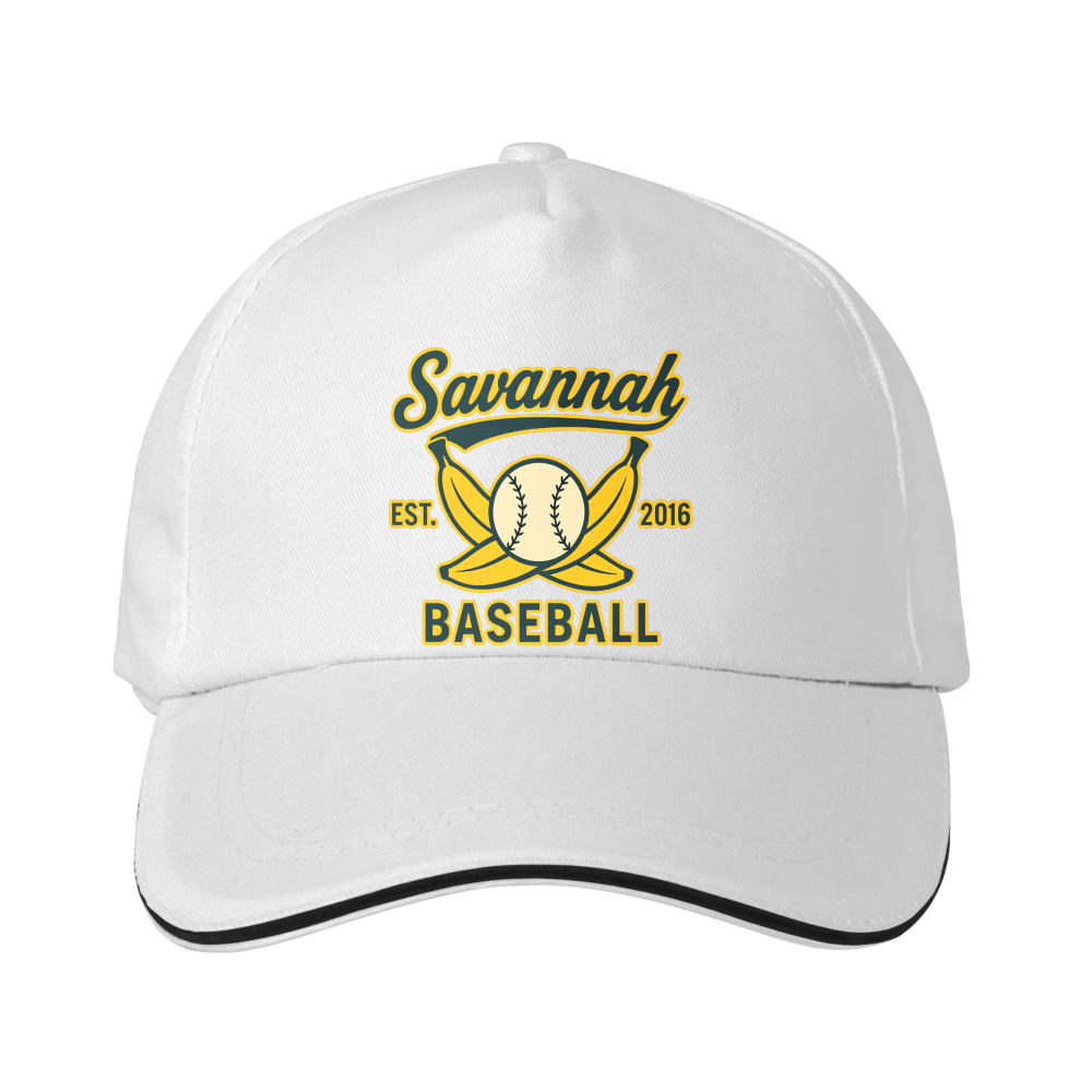 Dorawear™ Baseball Cap Savannah Baseball Logo With Ball And Bat Design For Sports And Casual Wear