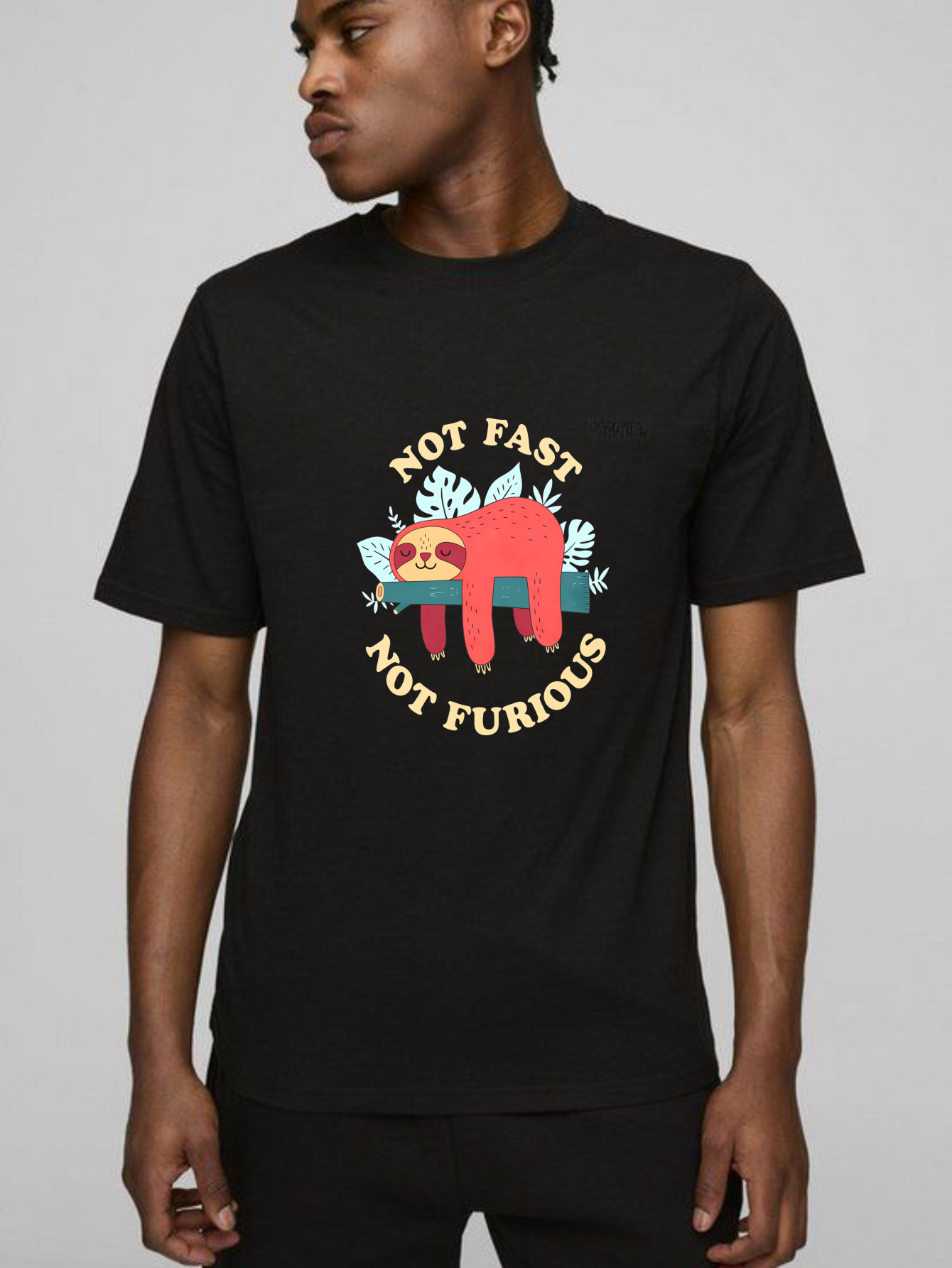 Dorawear™ Not Fast Not Furious Sloth Design T Shirt
