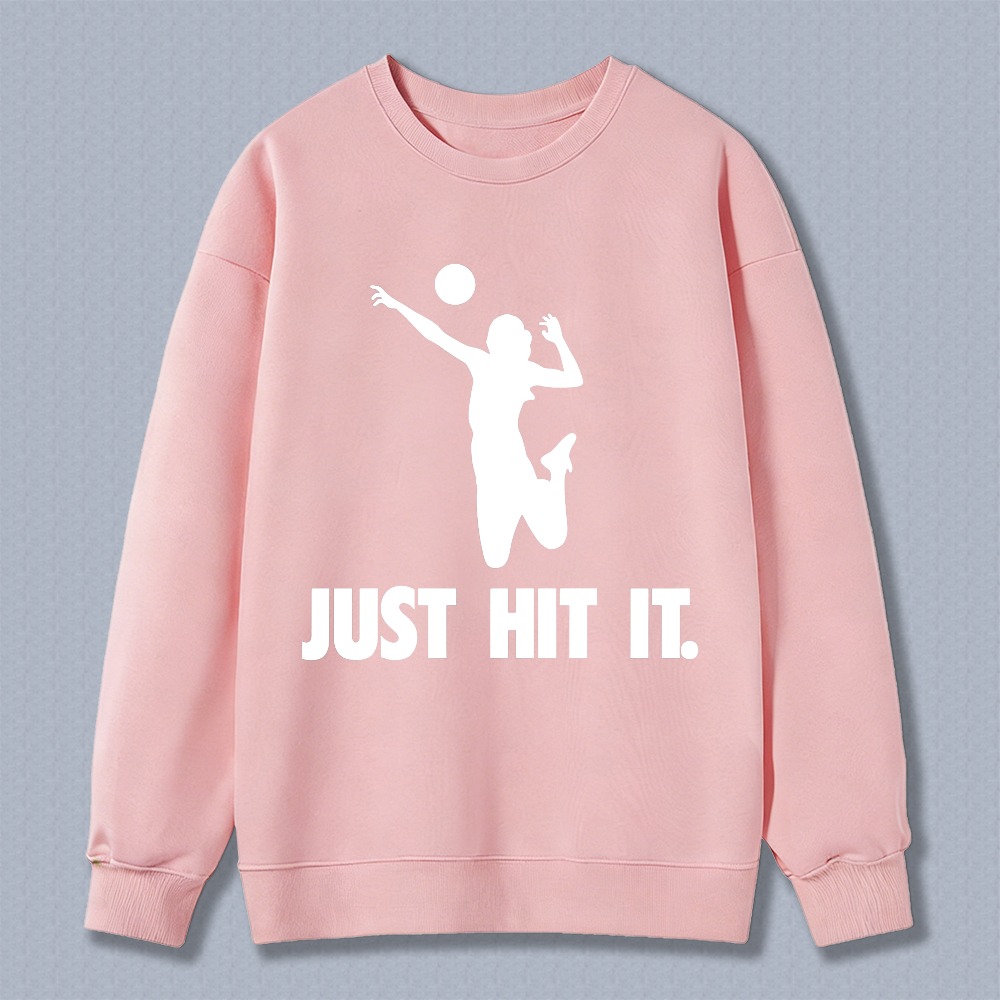 Dorawear™ Volleyball Player Silhouette Just Hit It Unisex Classic Sweatshirt