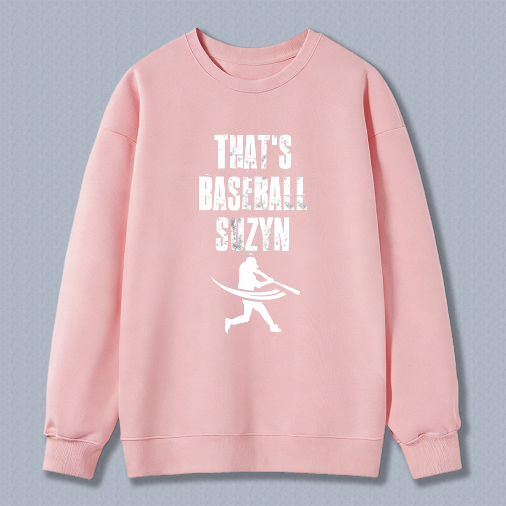 Dorawear™ Baseball Player Silhouette With Text Thats Baseball Suzyn Unisex Classic Sweatshirt