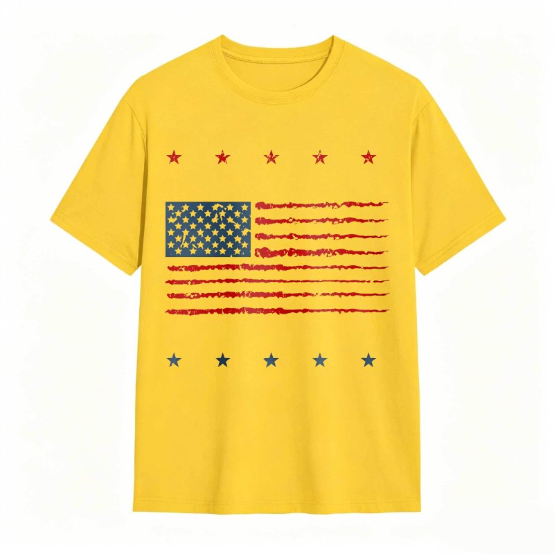 Dorawear™American Flag Design With Stars And Stripes T-shirt