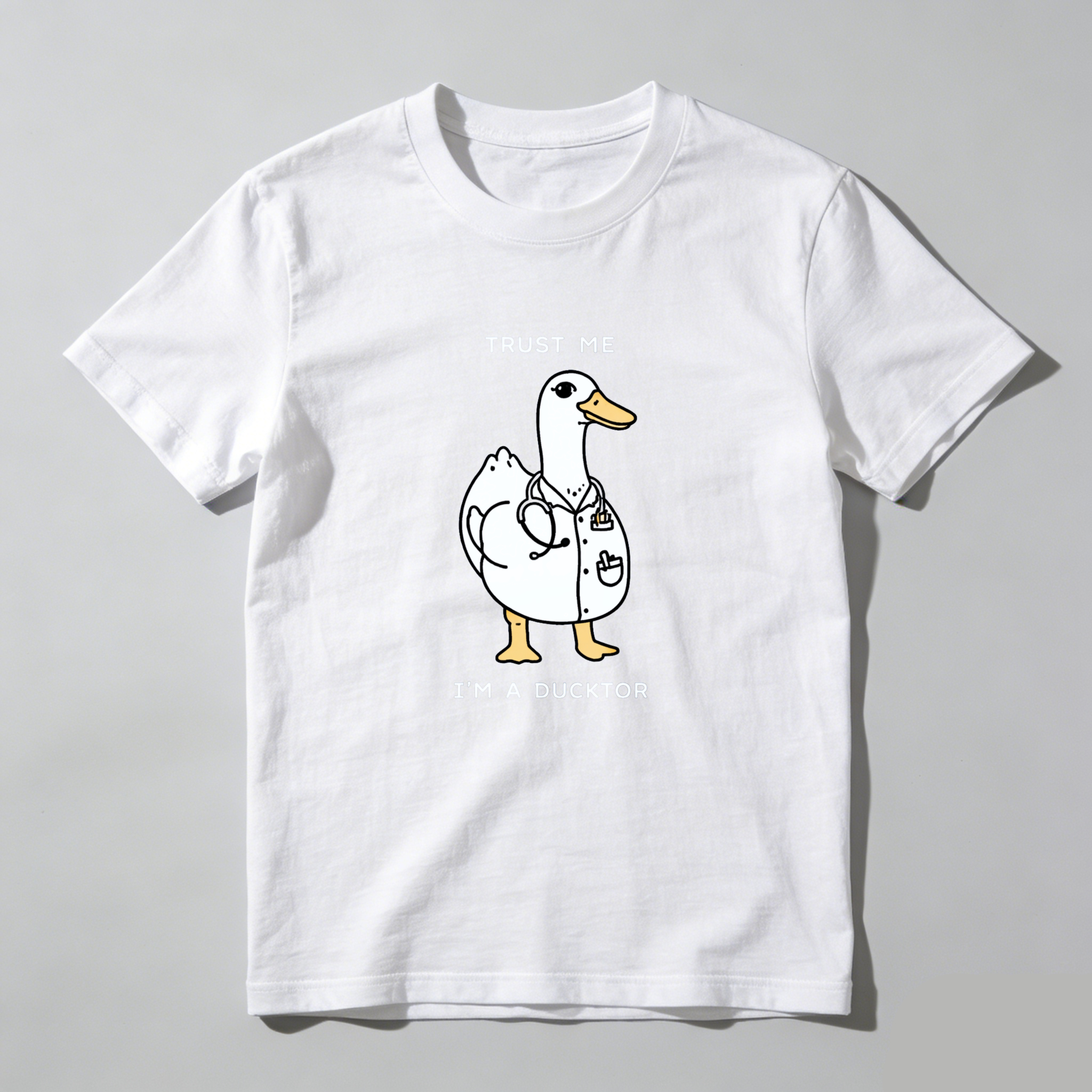 Dorawear Trust Me I M A Ducktor Pure Cotton Short Sleeve T Shirt