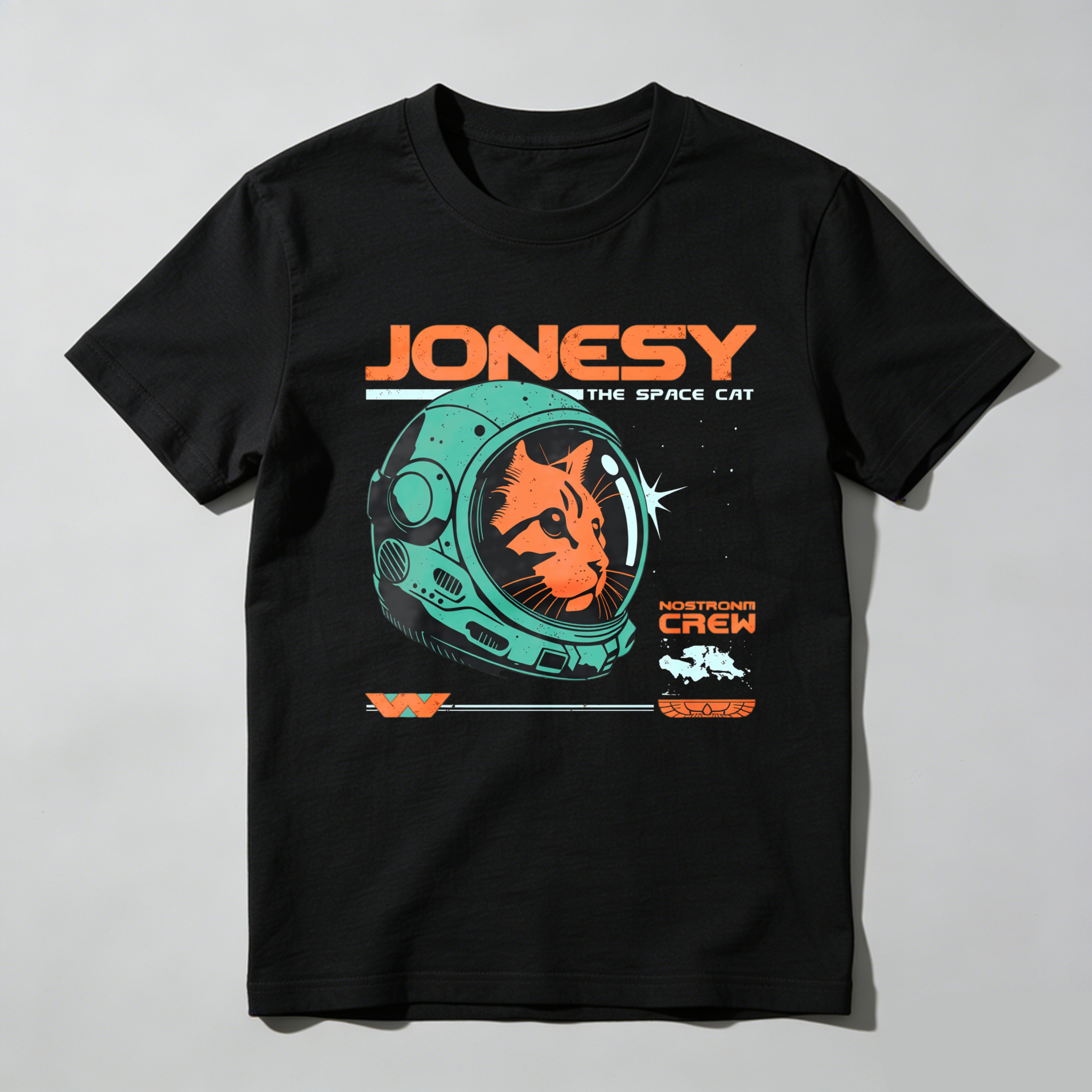Dorawear Jonesy The Space Cat Astronaut Crew T Shirt