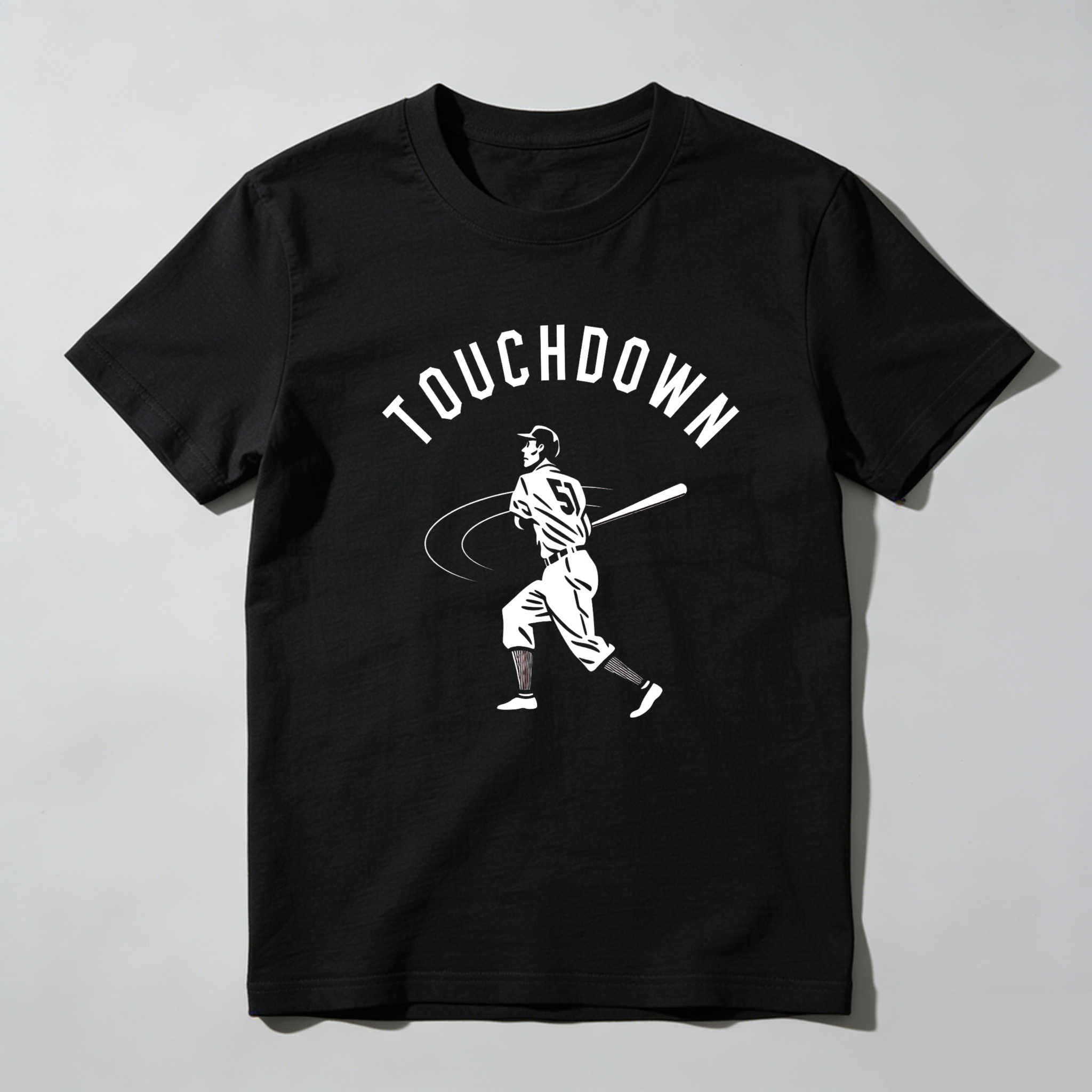 Dorawear™ Touchdown Baseball Player Swinging Bat  T Shirt