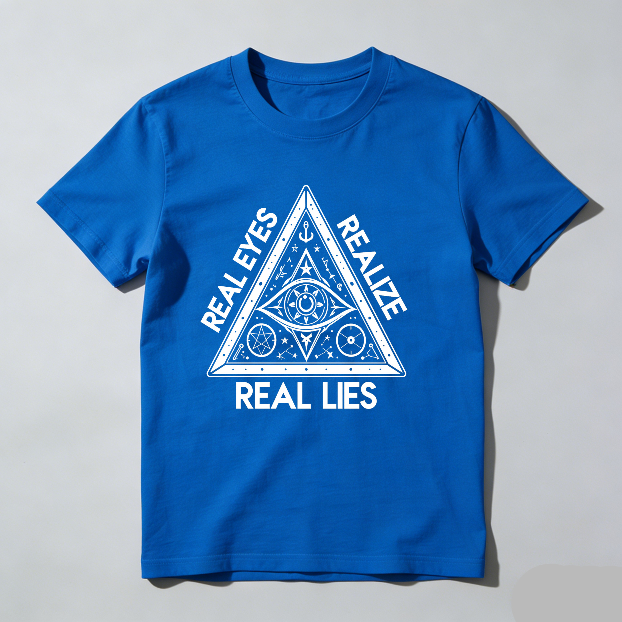 Dorawear™Real Eyes Realize Real Lies Pyramid Symbol  T Shirt