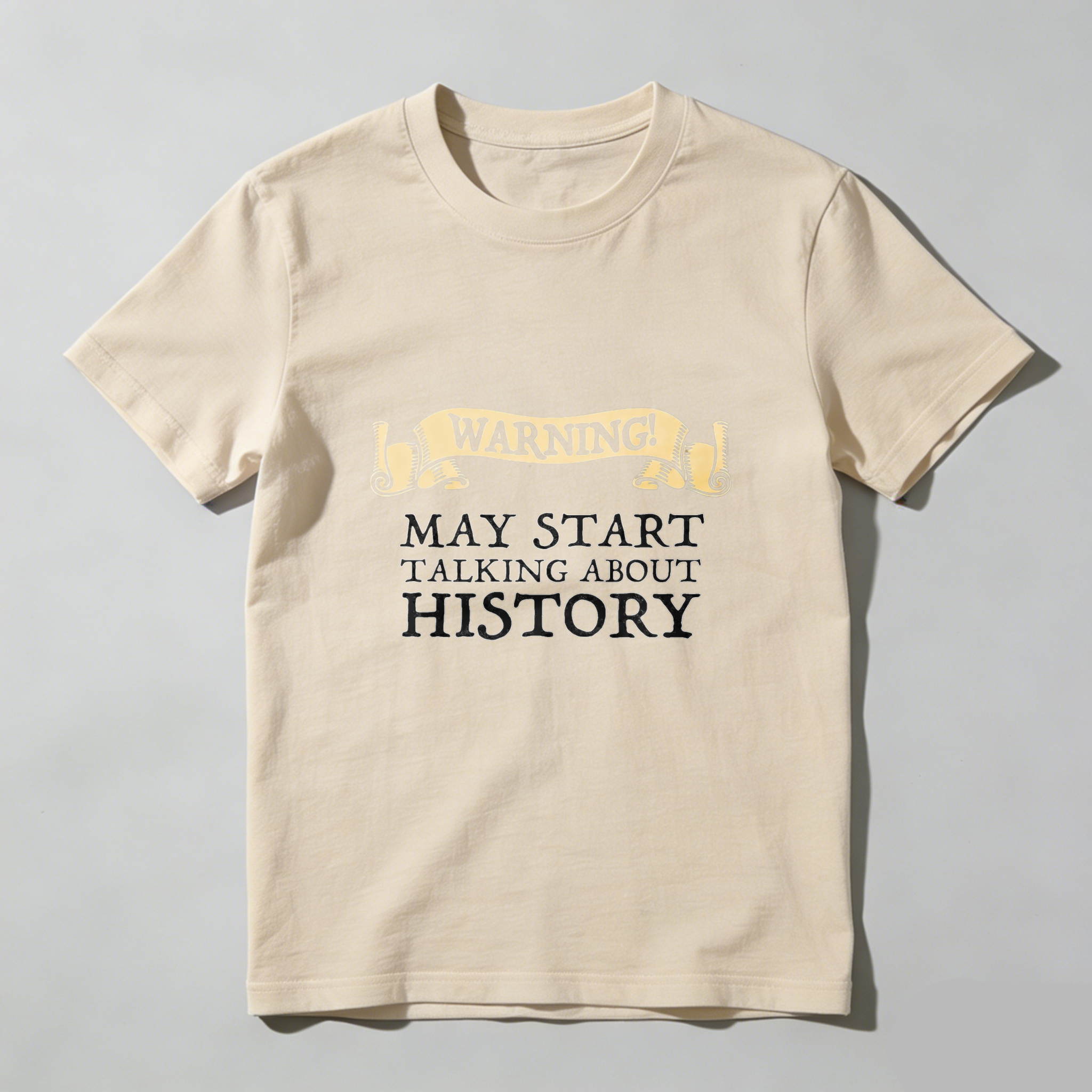 Dorawear Warning May Start Talking About History Pure Cotton Short Sleeve T Shirt