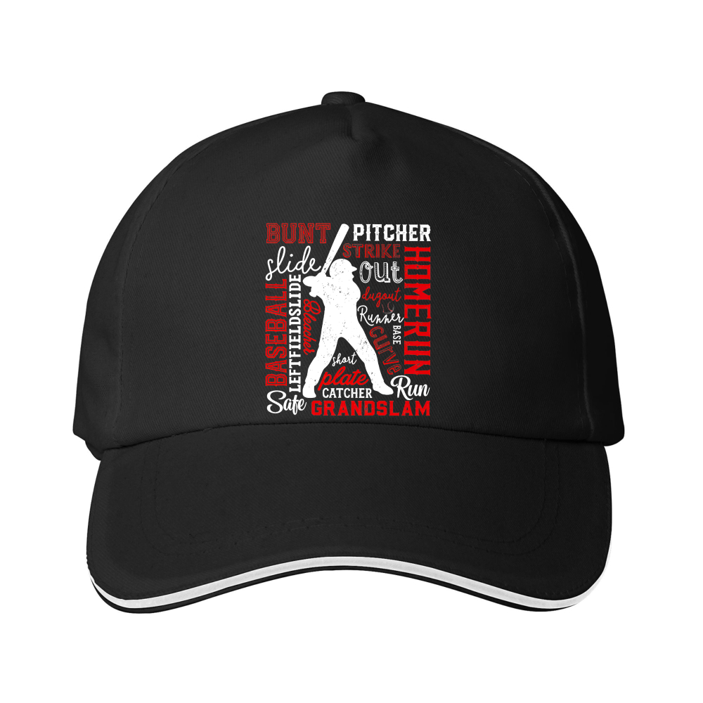 Dorawear™ Baseball Cap Baseball Player With Words And Phrases For Baseball Fans