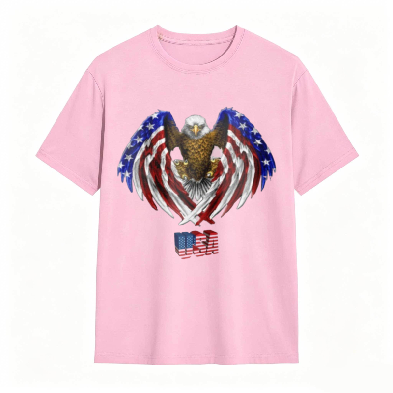 American Eagle With Flag Wings And Usa Flag T-shirt