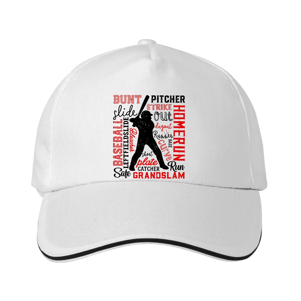 Dorawear™ Baseball Cap Baseball Player With Words And Phrases For Baseball Fans