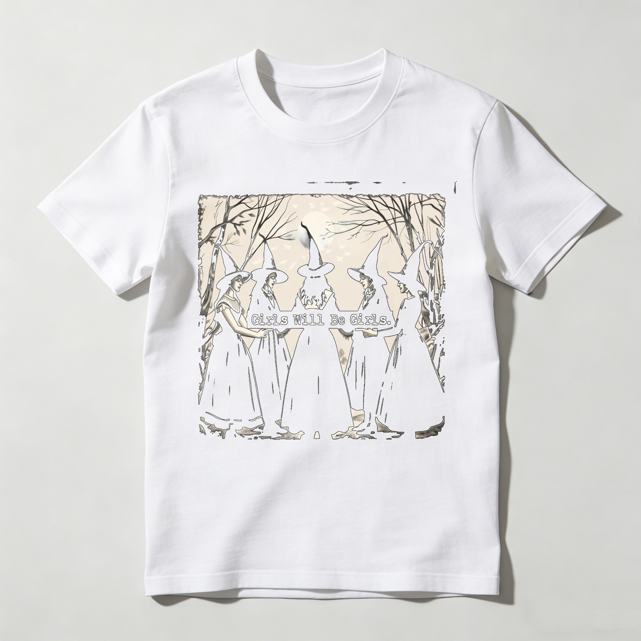 Dorawear™ Five Witches Standing In Forest Moonlight T Shirt