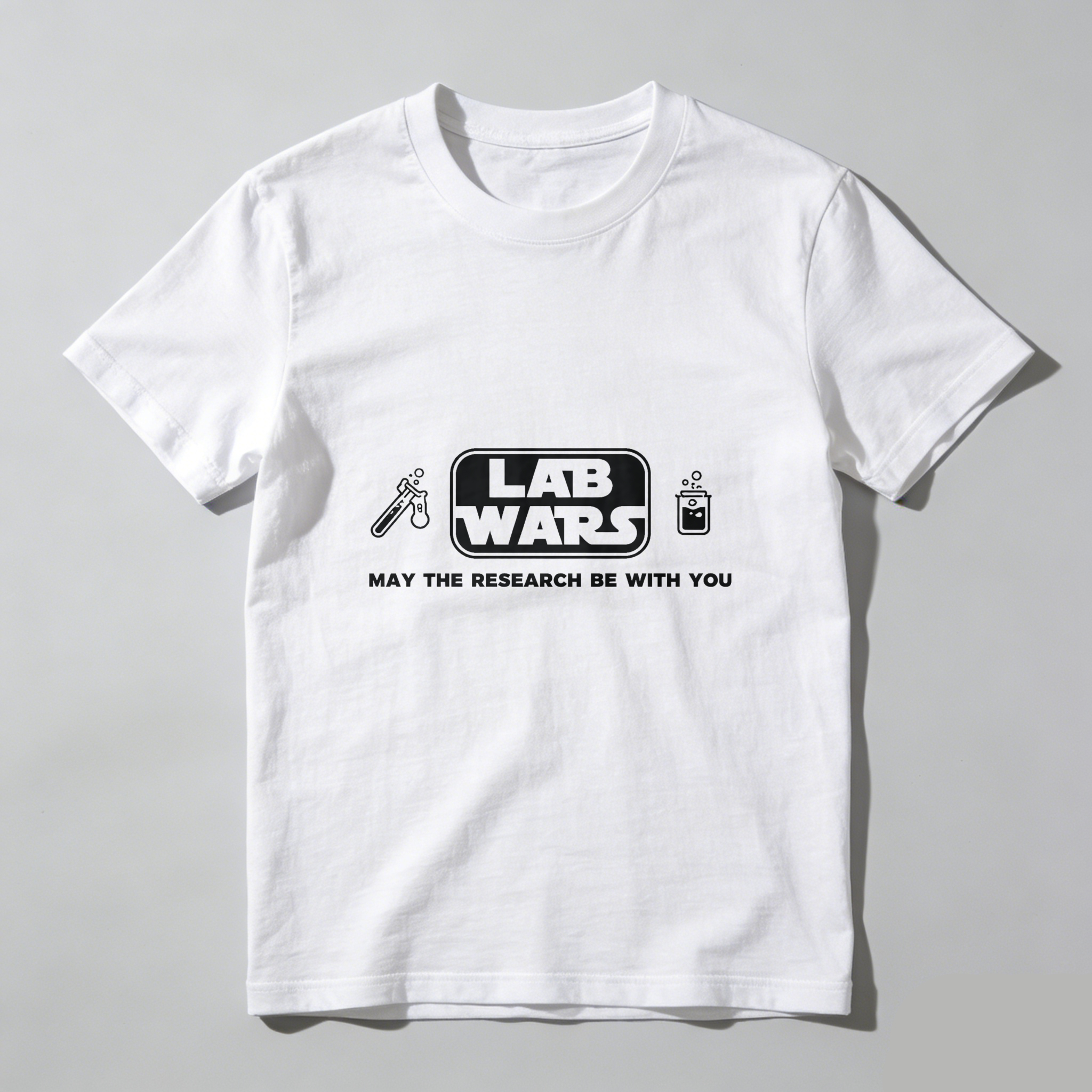 Dorawear™ Lab Wars May The Research Be With You Pure Cotton Short Sleeve T-Shirt-Dorawear