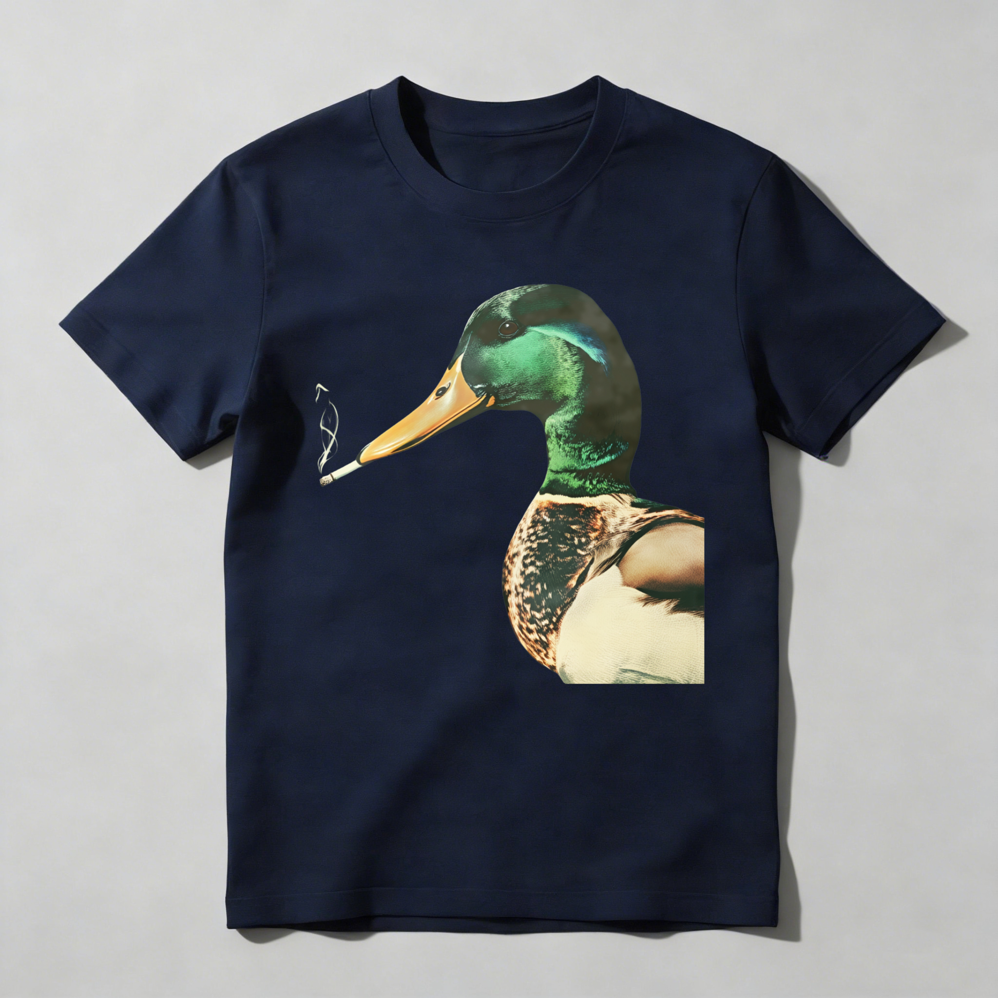 Dorawear™ Duck Smoking Cigarette Realistic Print T Shirt