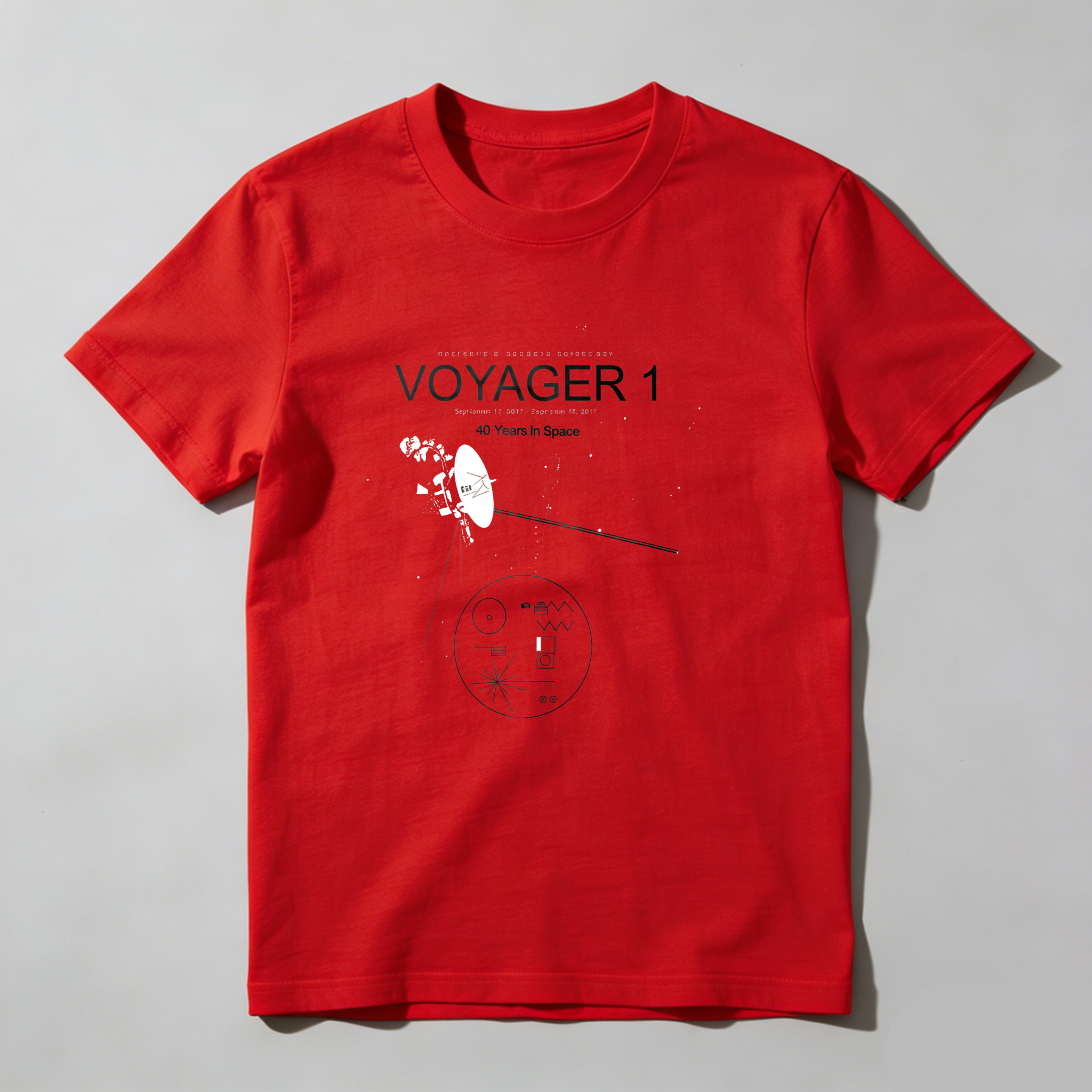 Dorawear™ Voyager One Space Probe Golden Record Design T Shirt