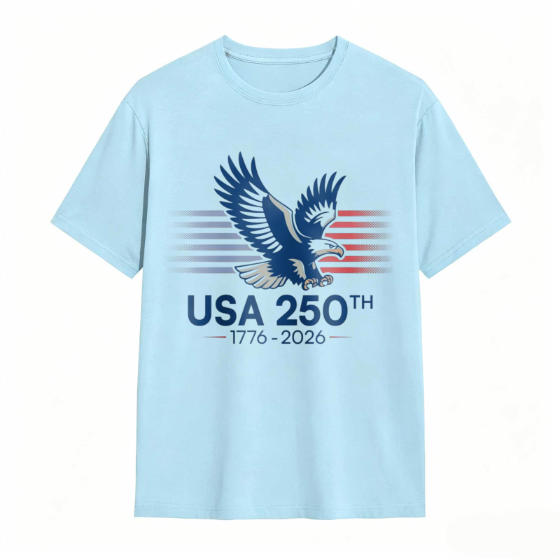 Dorawear™   Eagle And American Flag Design Usa 250th Anniversary 1776 2026 T-shirt