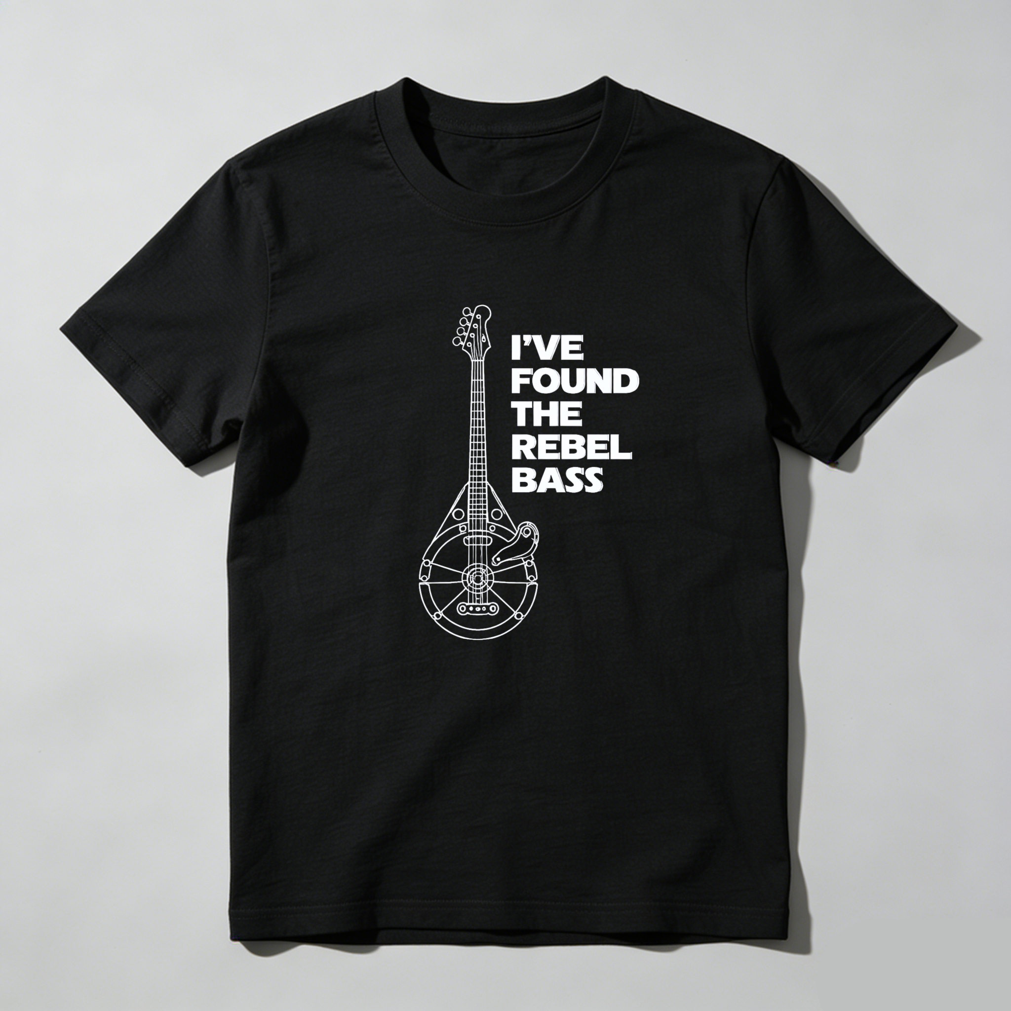 Dorawear™ Ive Found The Rebel Bass Guitar Design Pure Cotton Short Sleeve T-Shirt-Dorawear