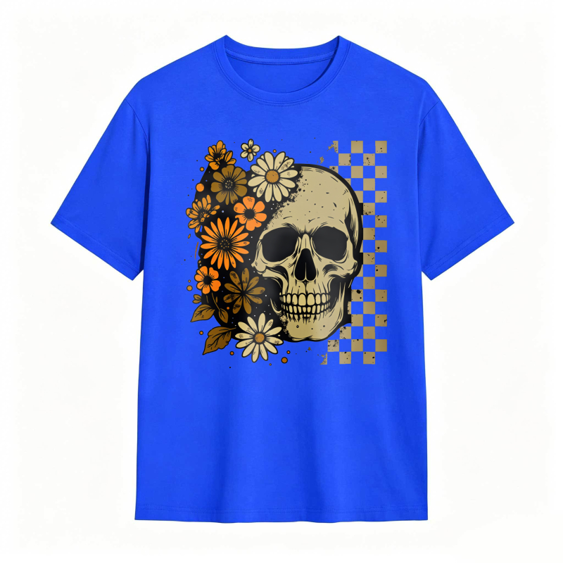Dorawear™ Floral Skull Design Unisex Classic T-shirt