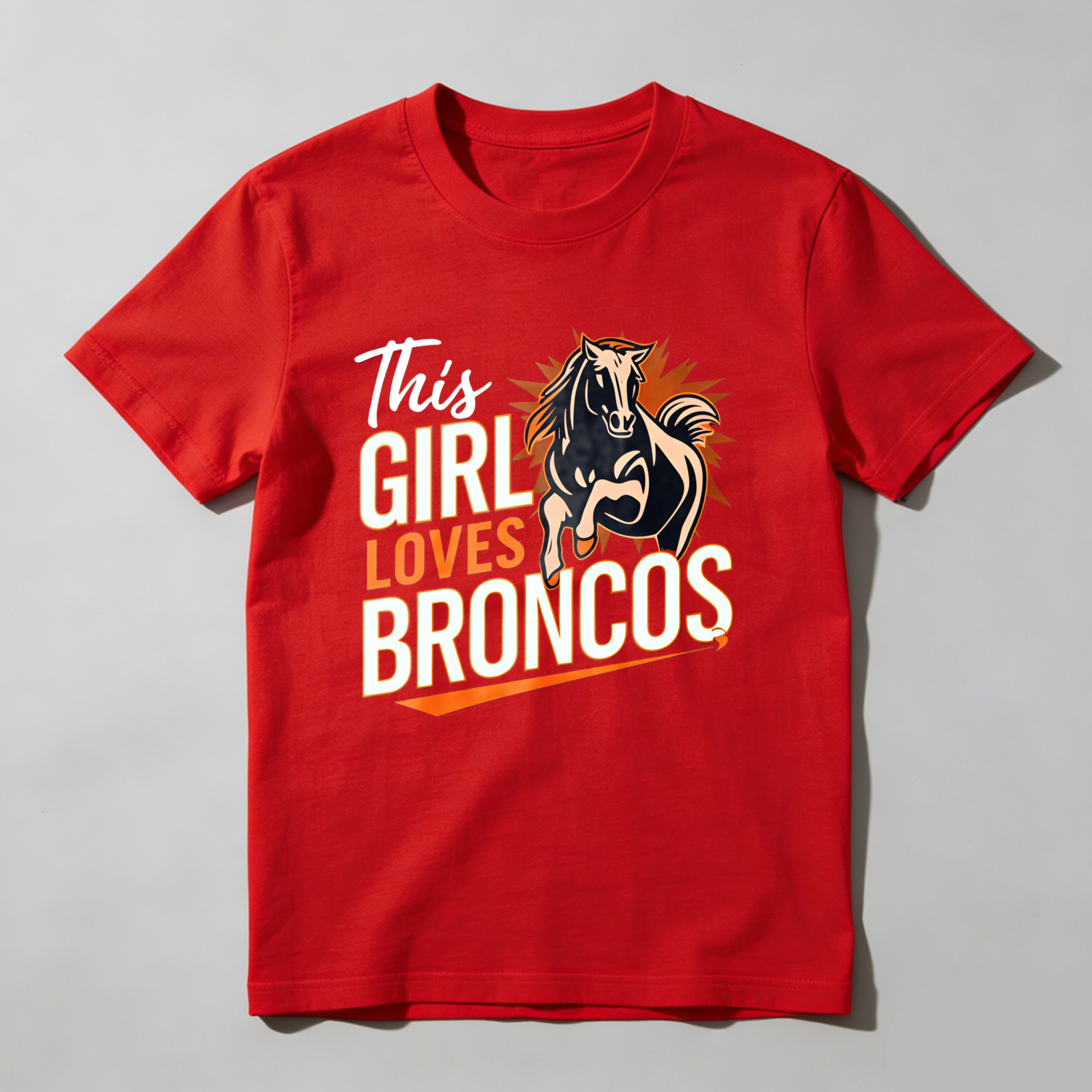 Dorawear™  This Girl Loves Broncos Horse T Shirt