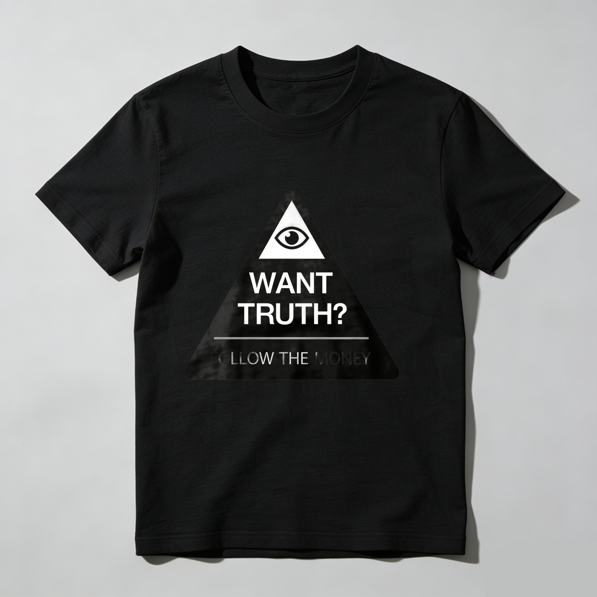 Dorawear™Eye In Triangle Want Truth Follow The Money  T Shirt