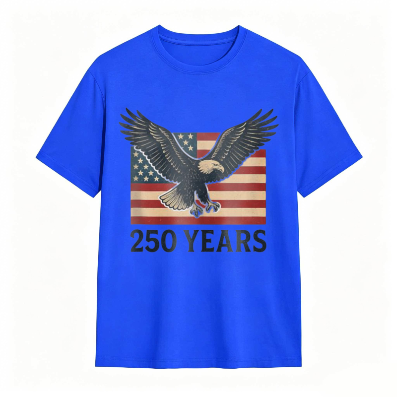 American Eagle With Flag And 250 Years Text T-shirt