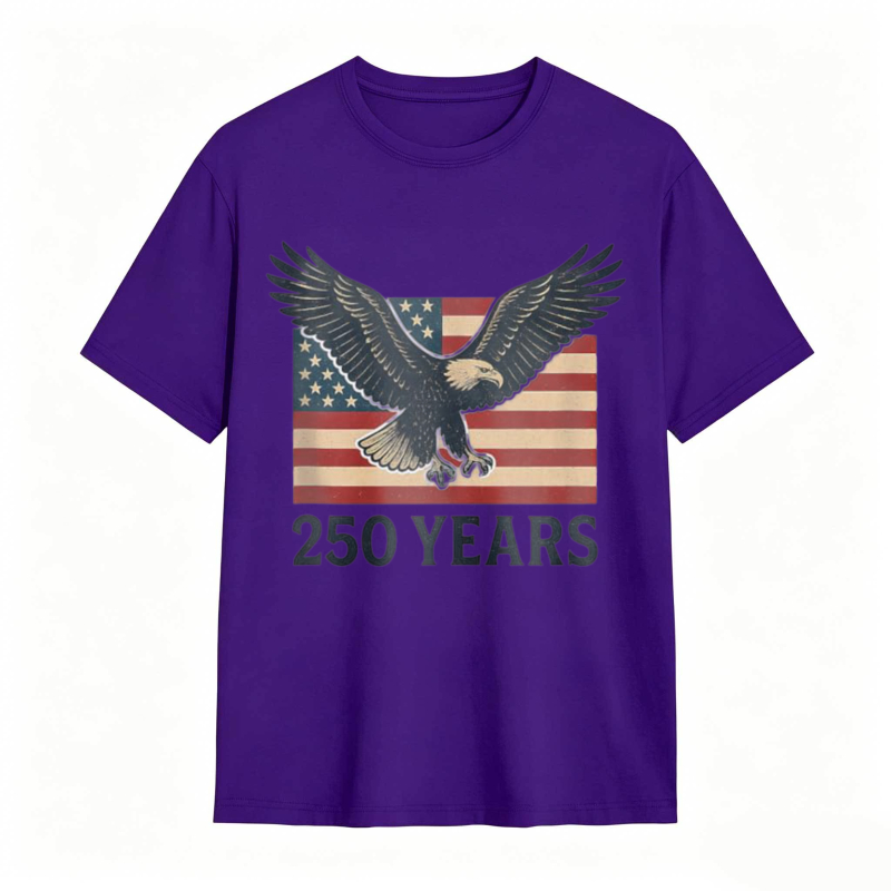 American Eagle With Flag And 250 Years Text T-shirt