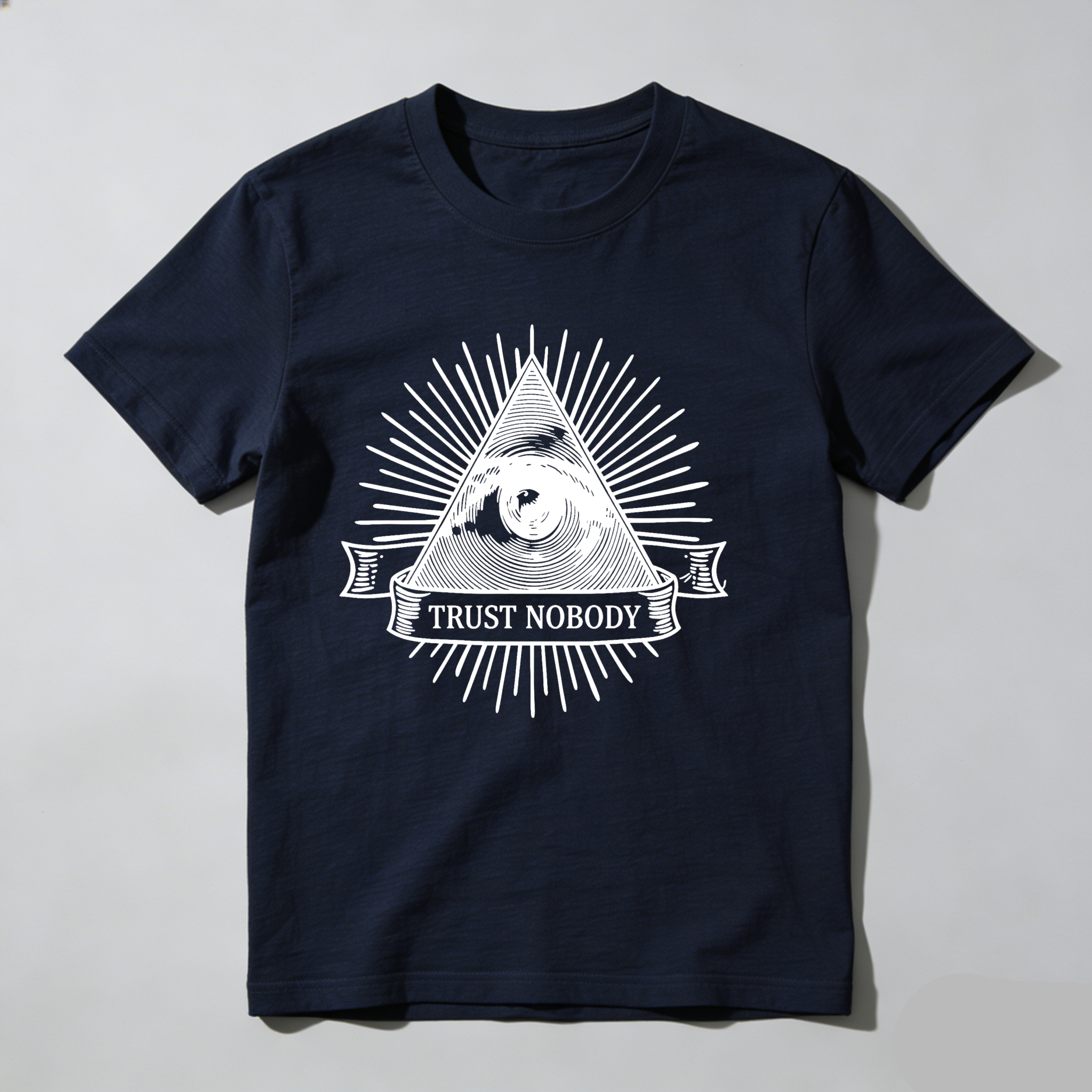 Dorawear™All Seeing Eye With Trust Nobody Banner  T Shirt