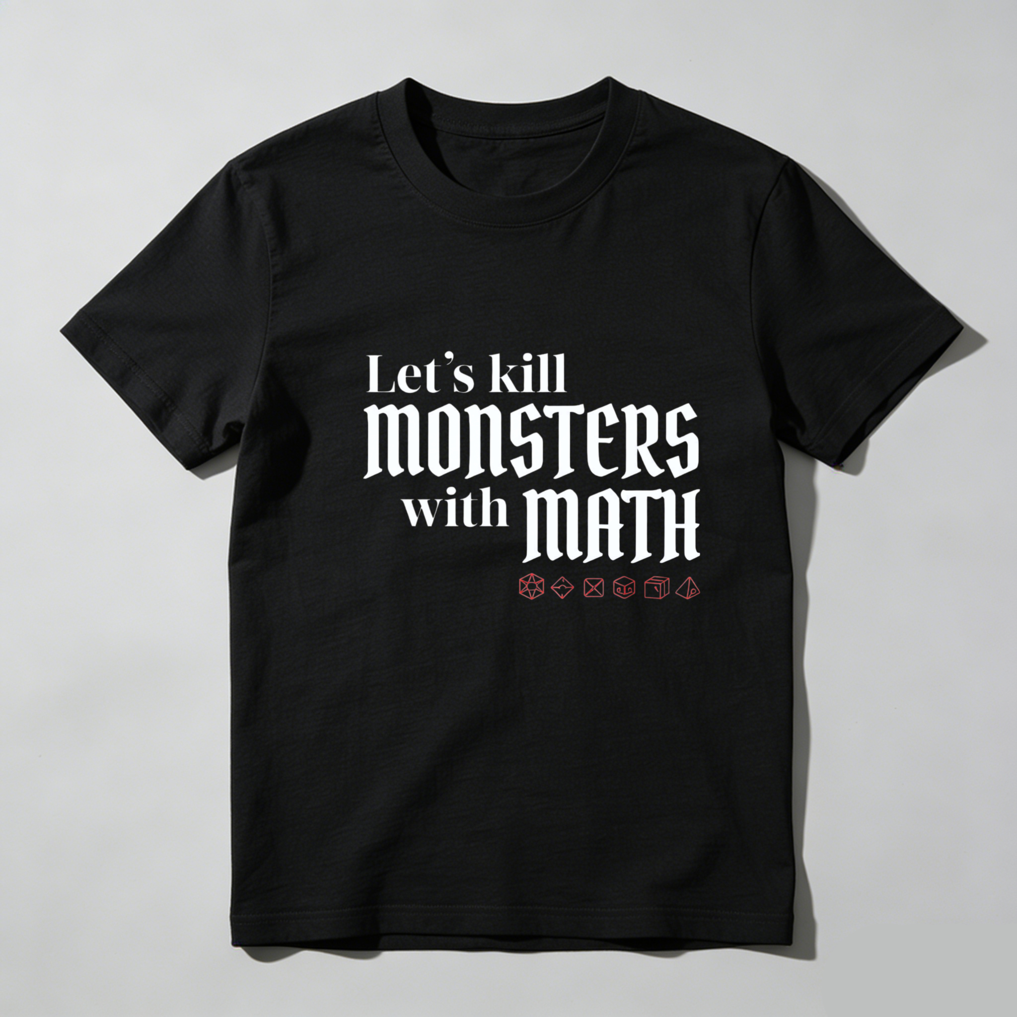Dorawear™ Lets Kill Monsters With Math Pure Cotton Short Sleeve T Shirt-Dorawear