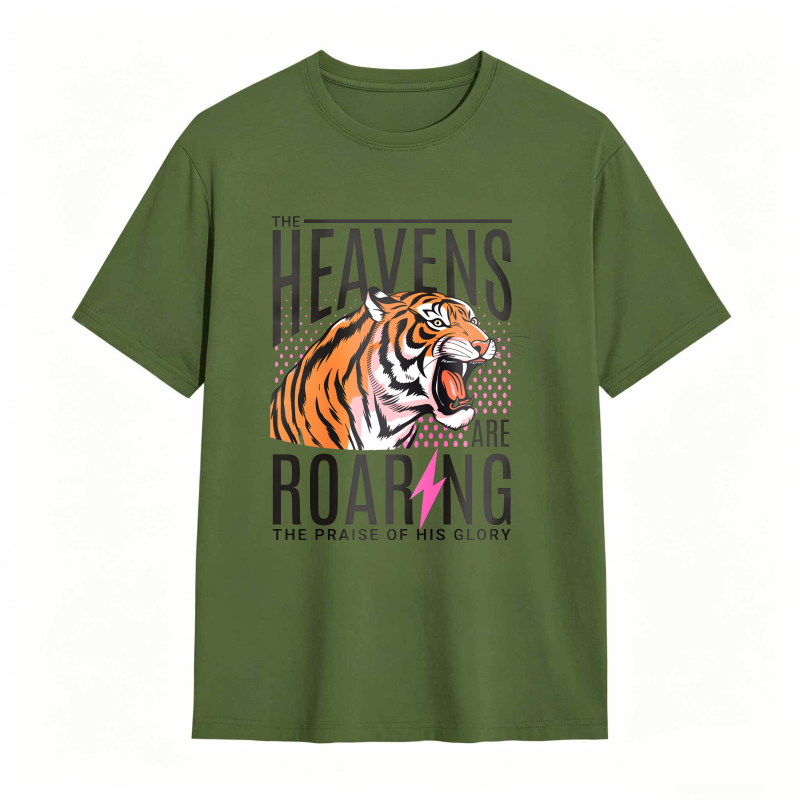 Dorawear™ Tiger Roaring With Heaven Praise Design Unisex Classic T-shirt