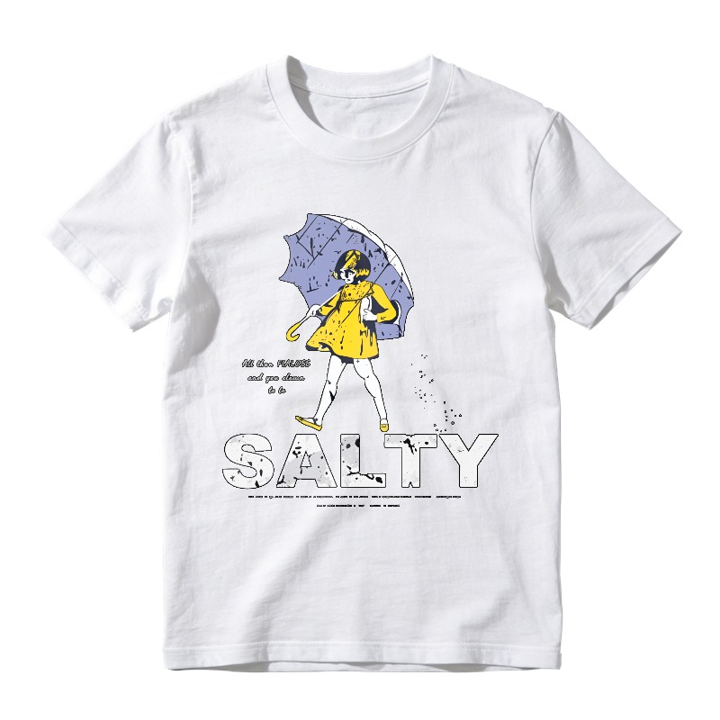 Salty Girl With Umbrella And Yellow Dress Unisex Classic T-shirt