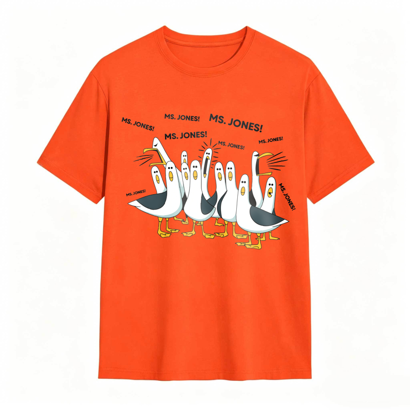 Dorawear™ Ducks Chasing Ms Jones tshirt 100% cotton