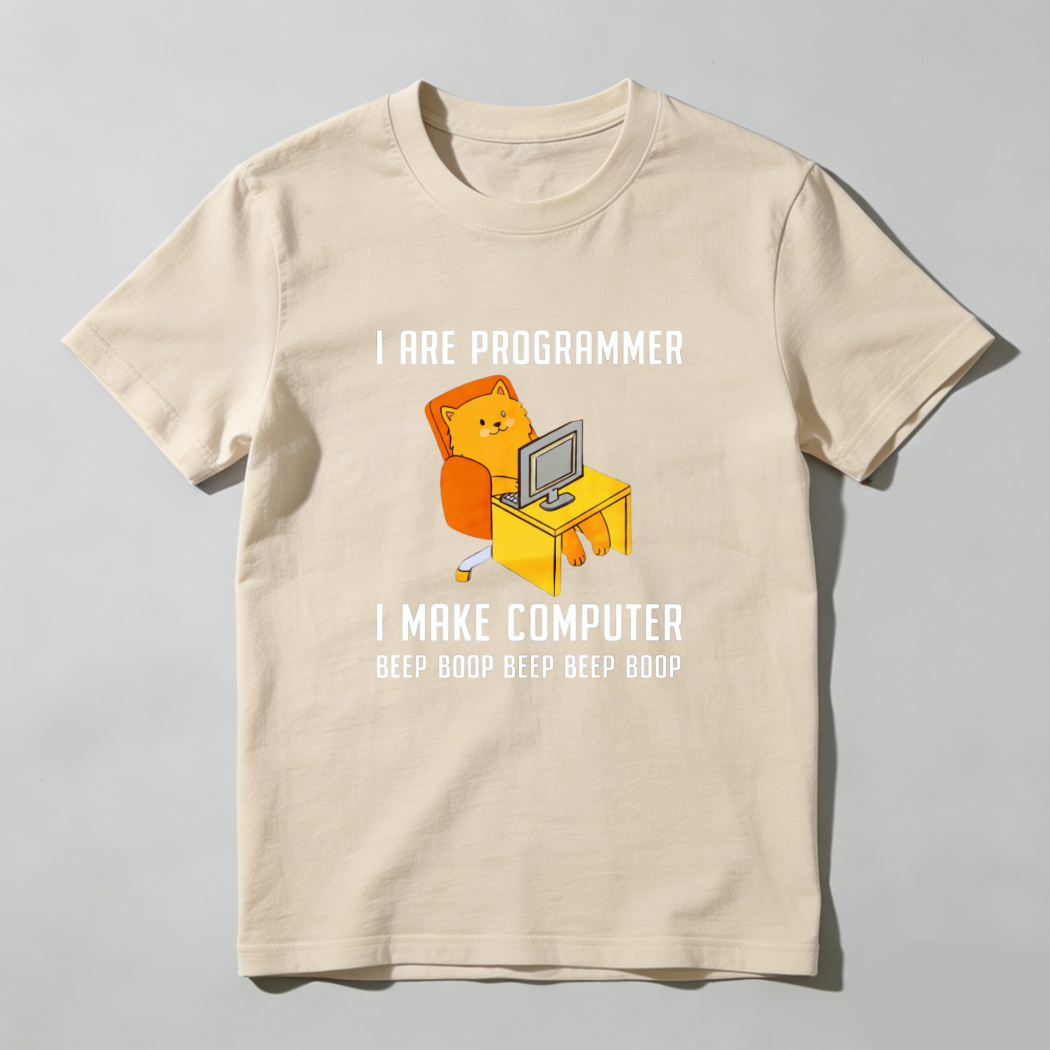 Dorawear I Are Programmer I Make Computer Beep Boop Beep Boop Pure Cotton Short Sleeve T Shirt