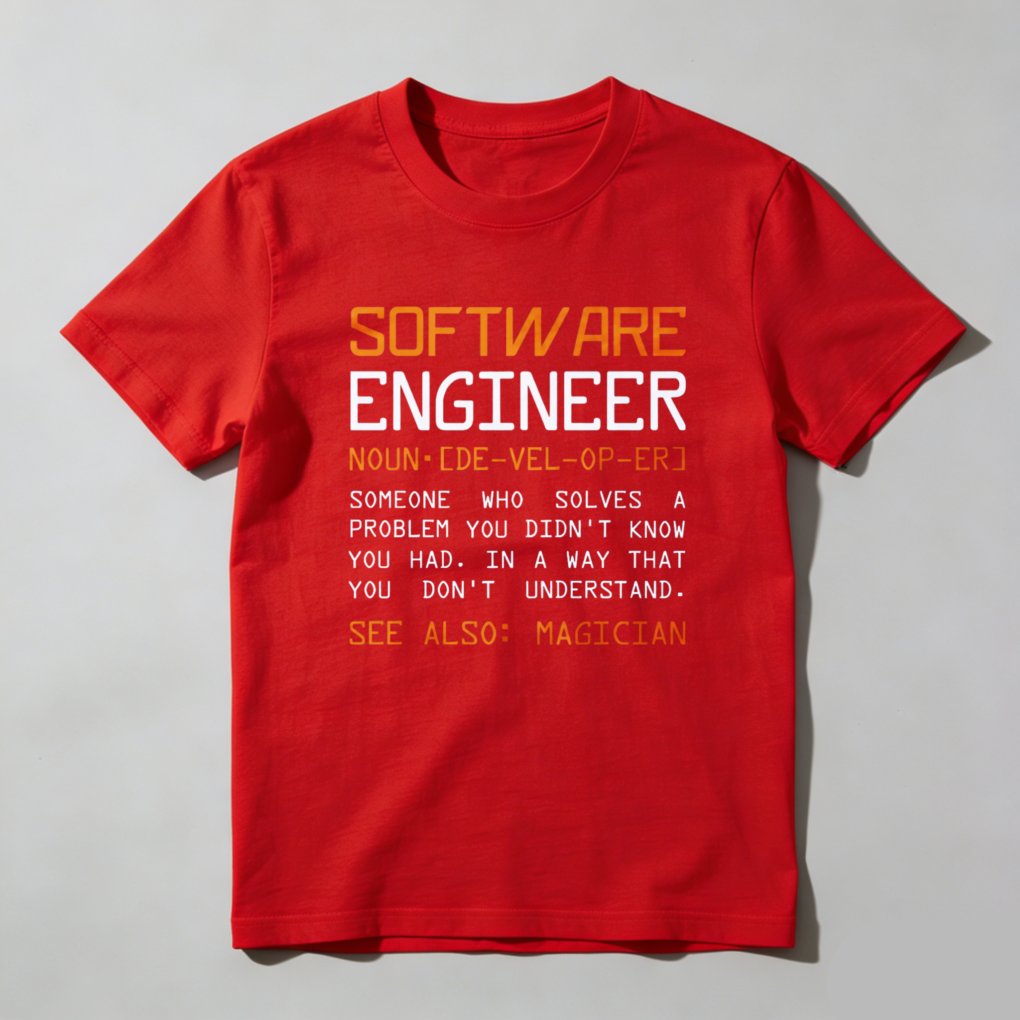 Dorawear Software Engineer Definition Pure Cotton Short Sleeve T Shirt