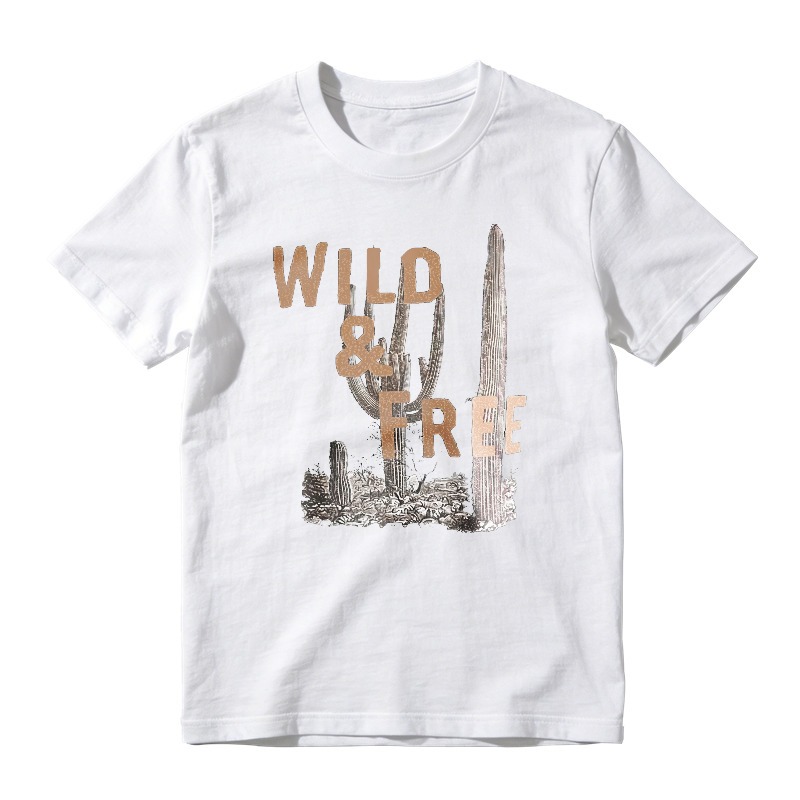 Wild And Free Cactus Desert Graphic, Unisex Classic T-shirt