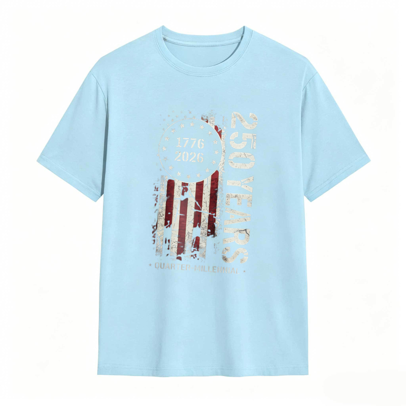American Flag 1776 2026 250 Years Quarter Millennium T-shirt