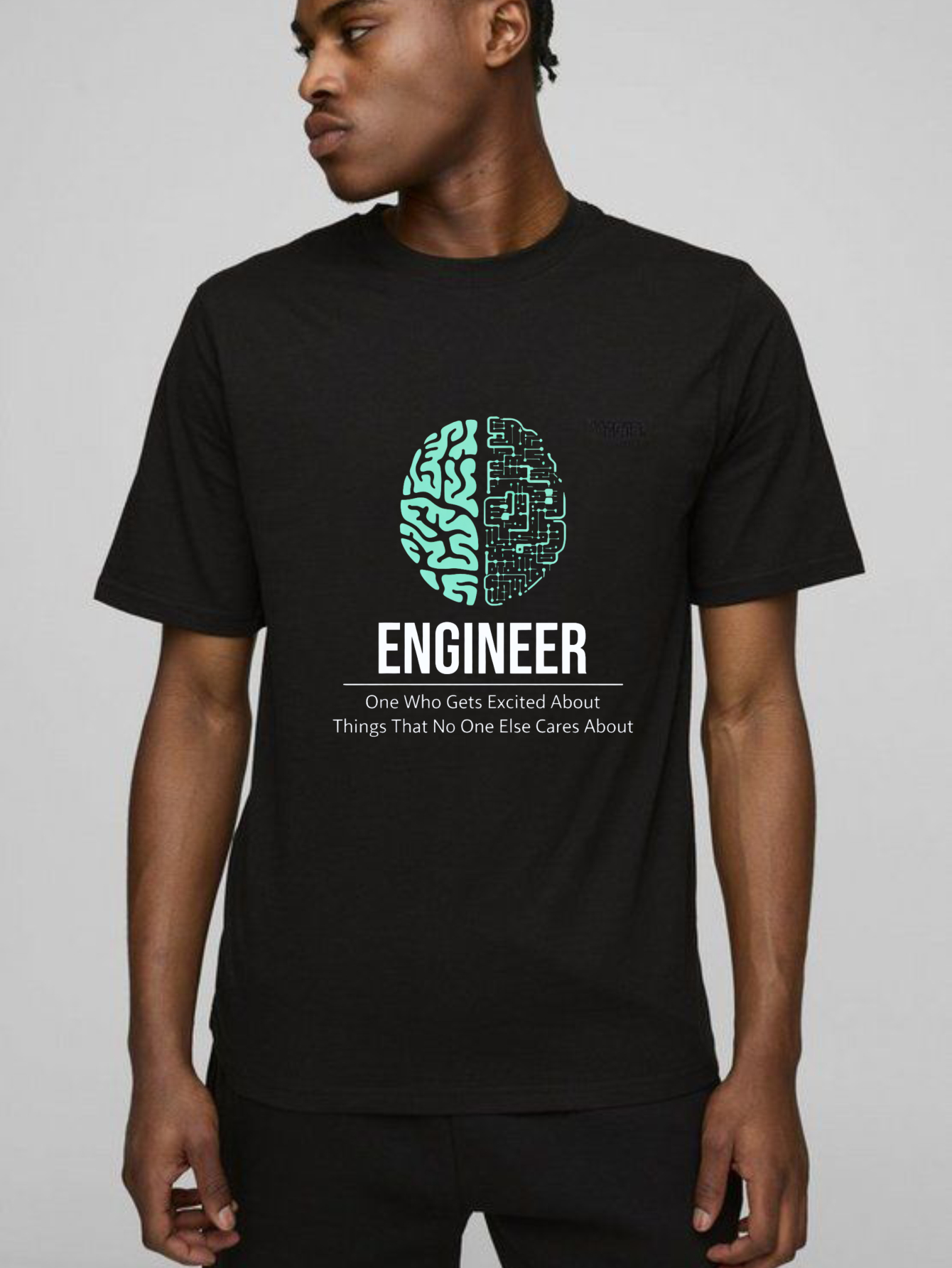 Dorawear Engineer Brain Design Pure Cotton Short Sleeve T Shirt