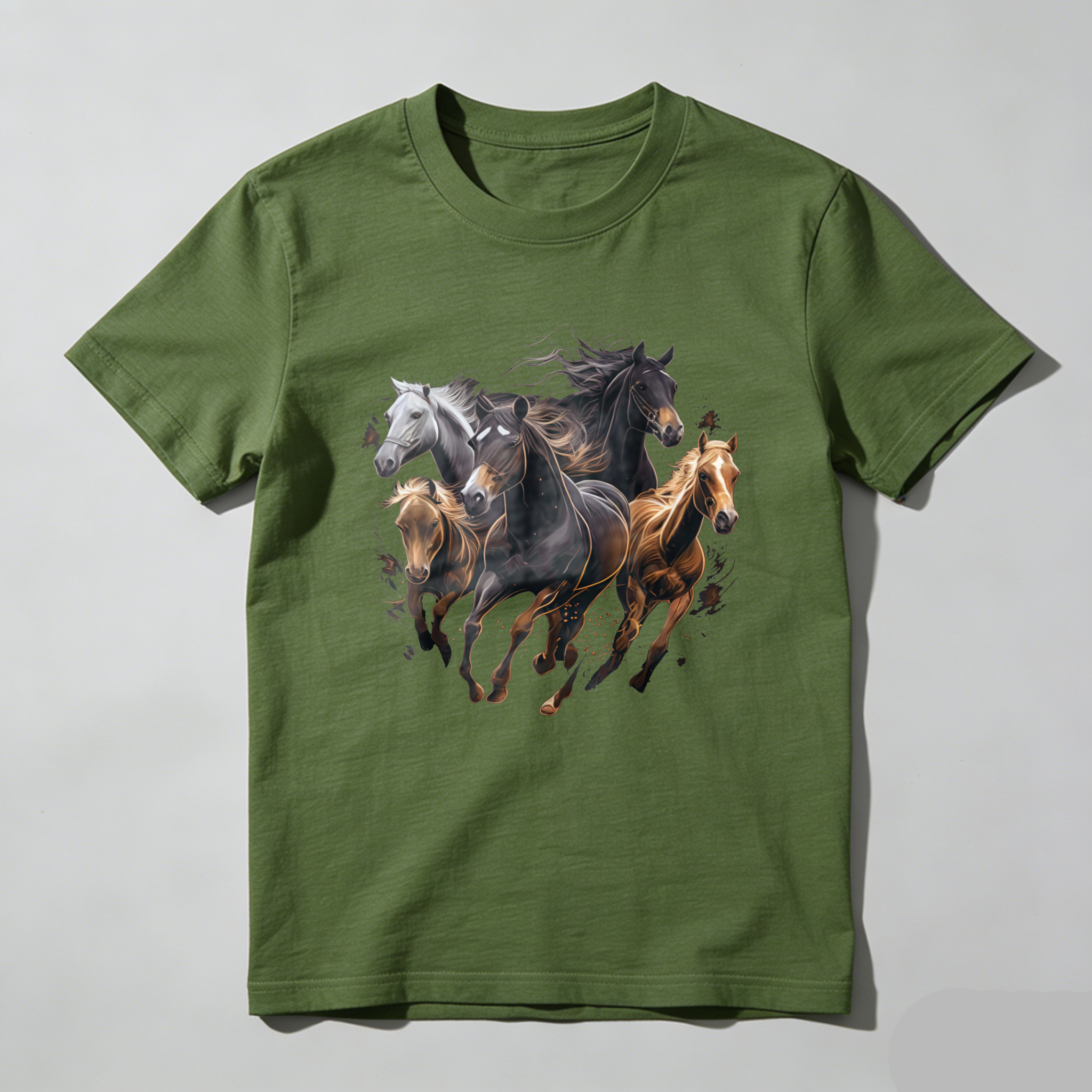 Dorawear™  Horse Gallop Dynamic Artistic Design Print T Shirt
