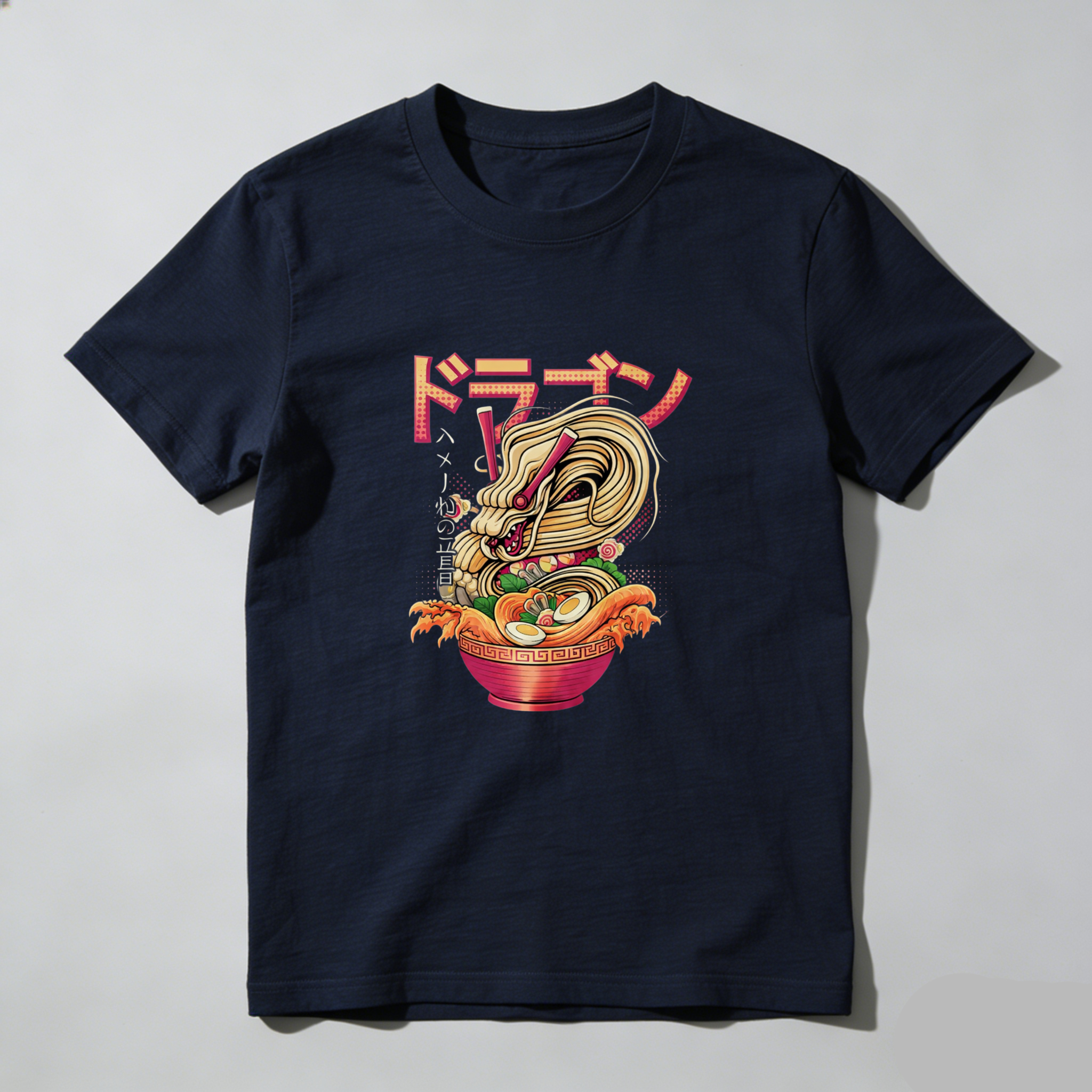 Dorawear™ Dragon Ramen Noodle Art Pure Cotton Short Sleeve T Shirt-Dorawear