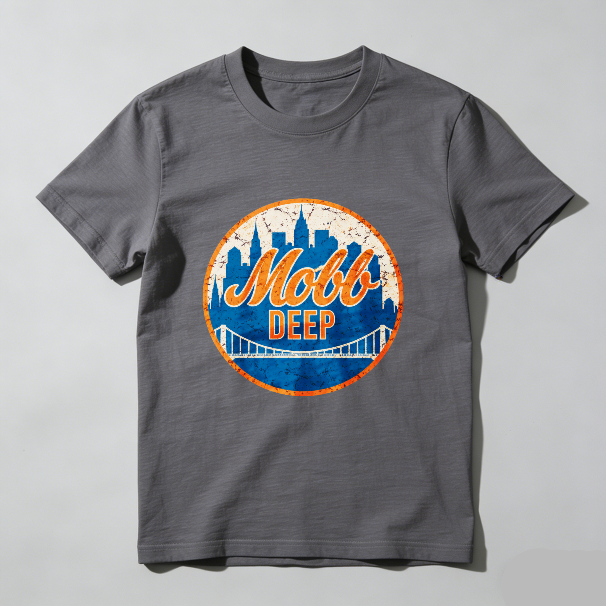 Dorawear™ Mobb Deep City Bridge Logo Pure Cotton Short Sleeve T Shirt-Dorawear