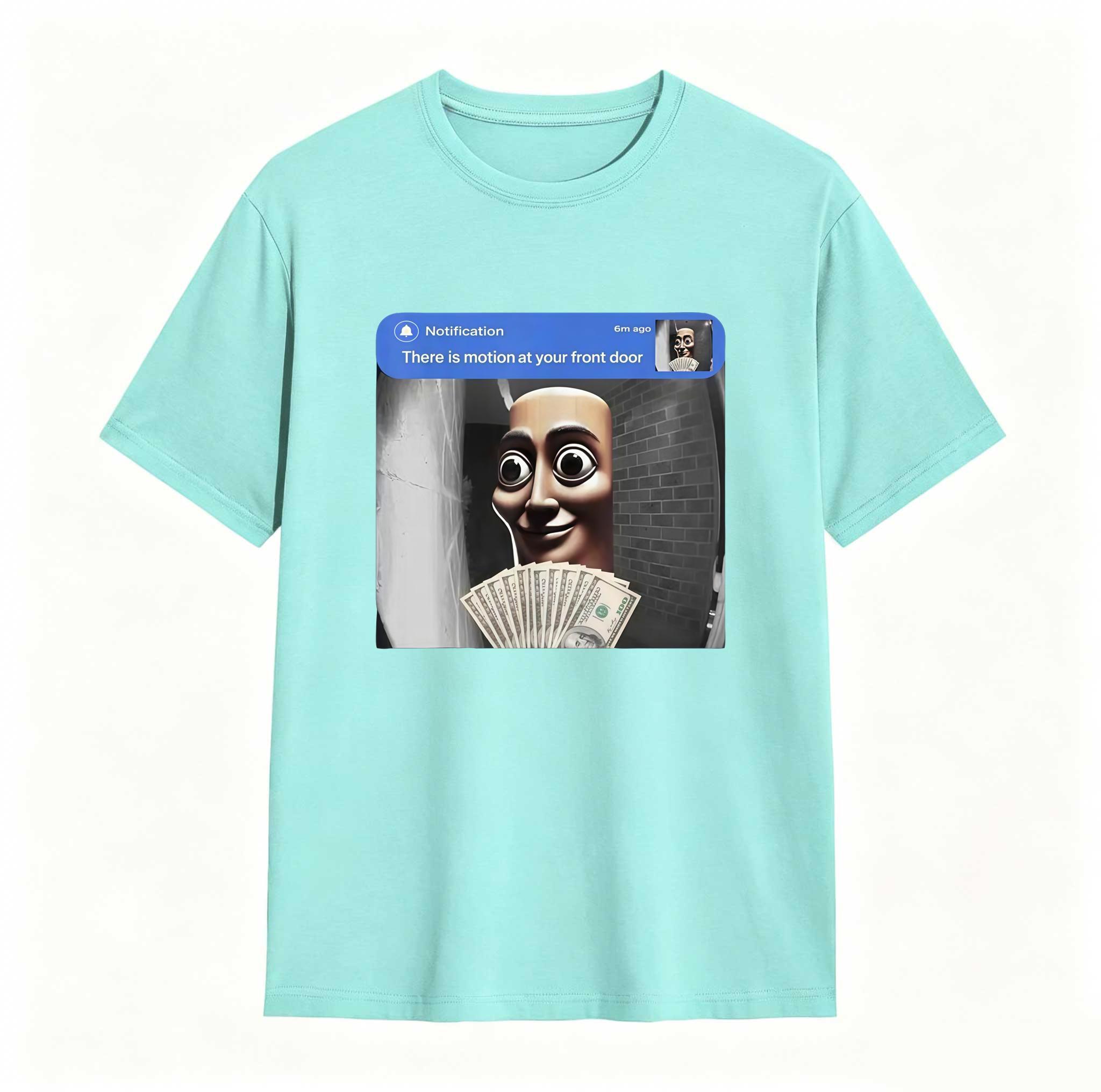  Dorawear™“There is movement at your front door” Tung Tung Tung Sahur meme cotton T-shirt