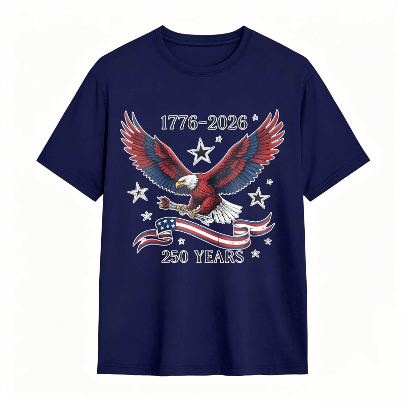 Dorawear™   American Eagle With Stars And Stripes 1776 2026 250 Years Independence Day T-shirt