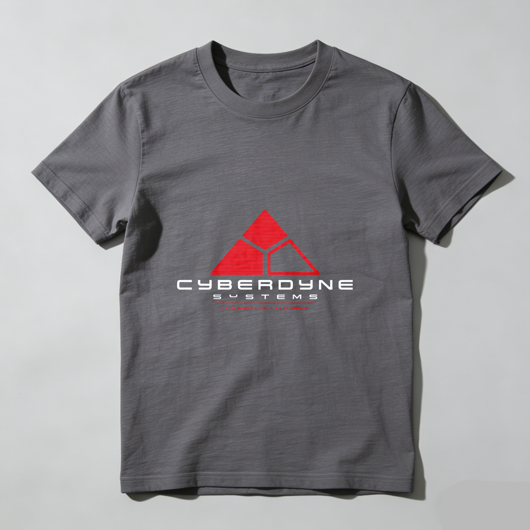 Dorawear™ Cyberdyne Systems Logo Red Black Pure Cotton Short Sleeve T-Shirt-Dorawear