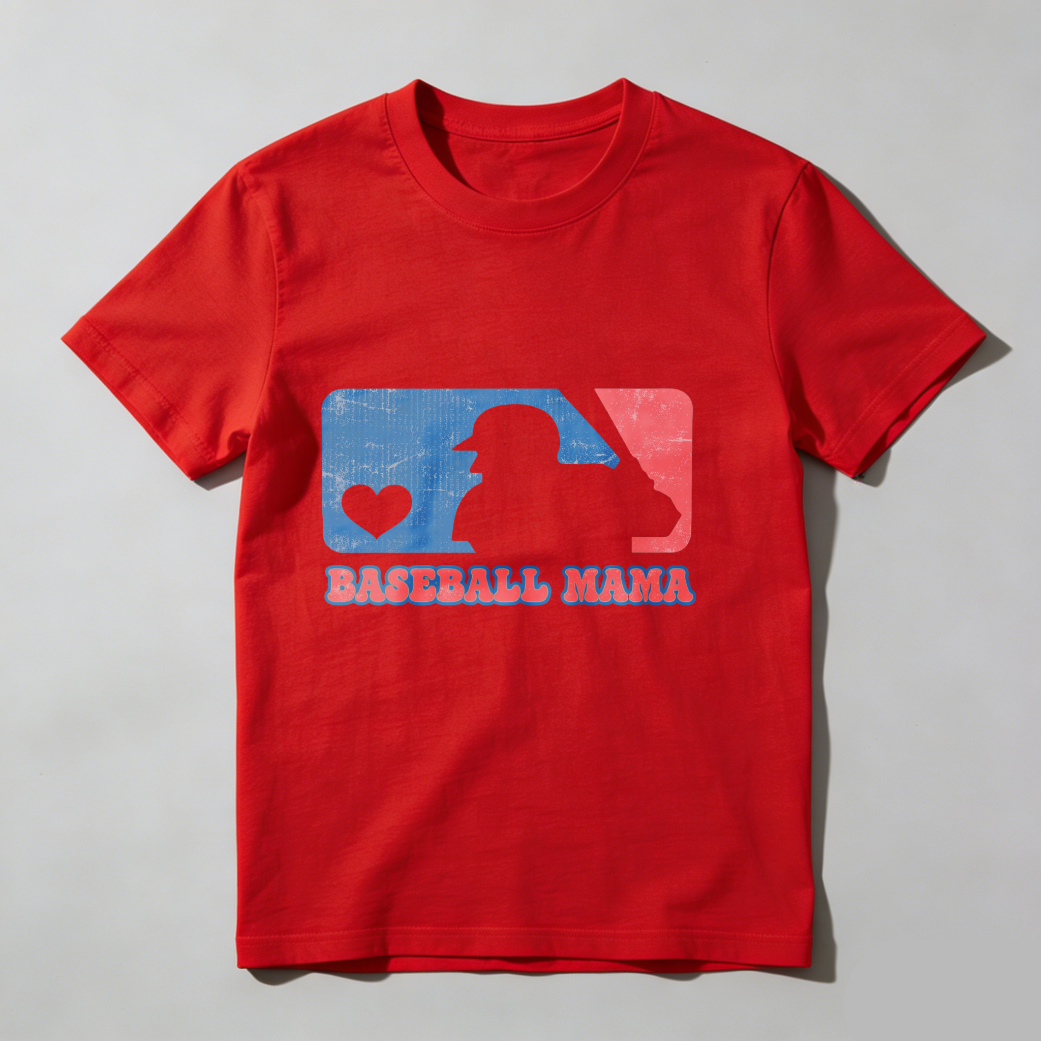 Dorawear™Baseball Mama Logo With Heart T Shirt