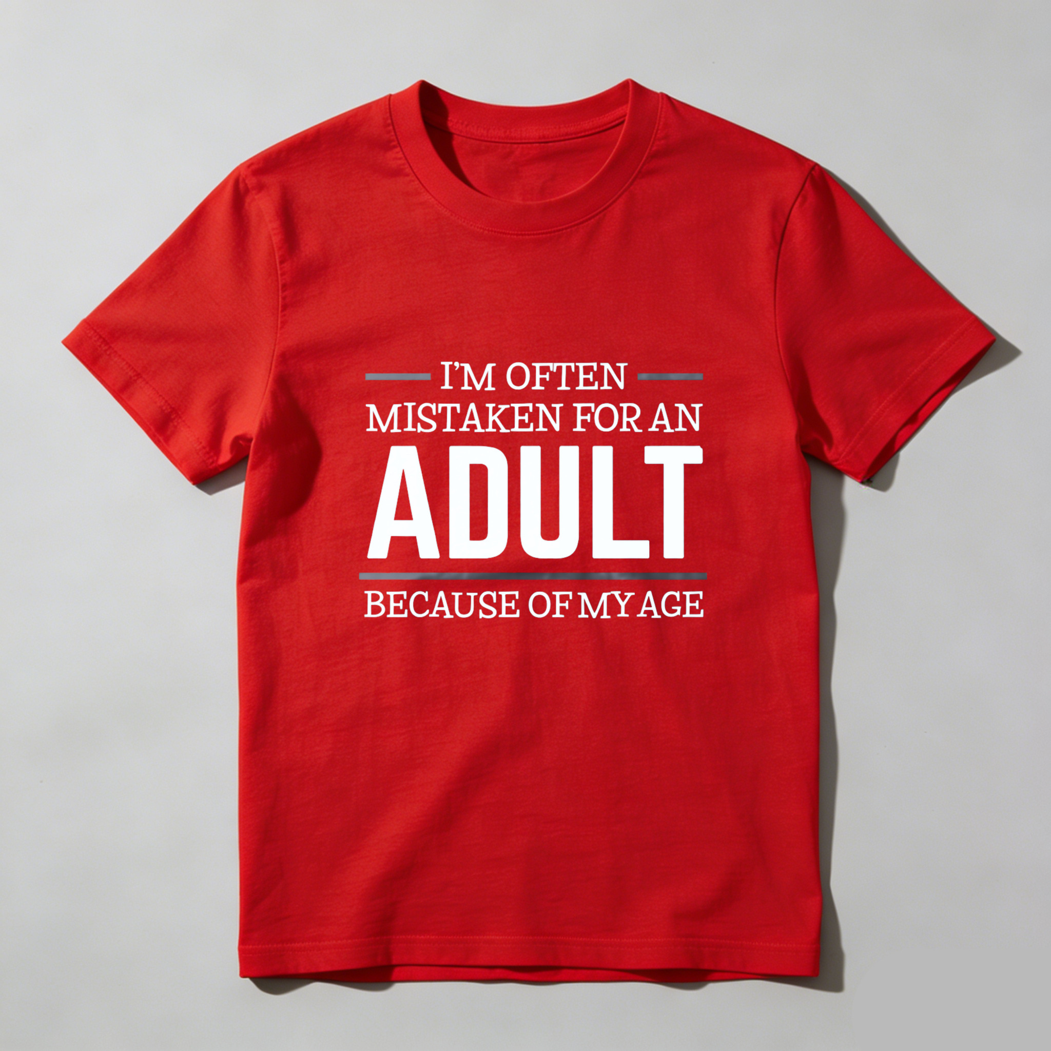 Dorawear I Am Often Mistaken For An Adult Because Of My Age Pure Cotton Short Sleeve T Shirt