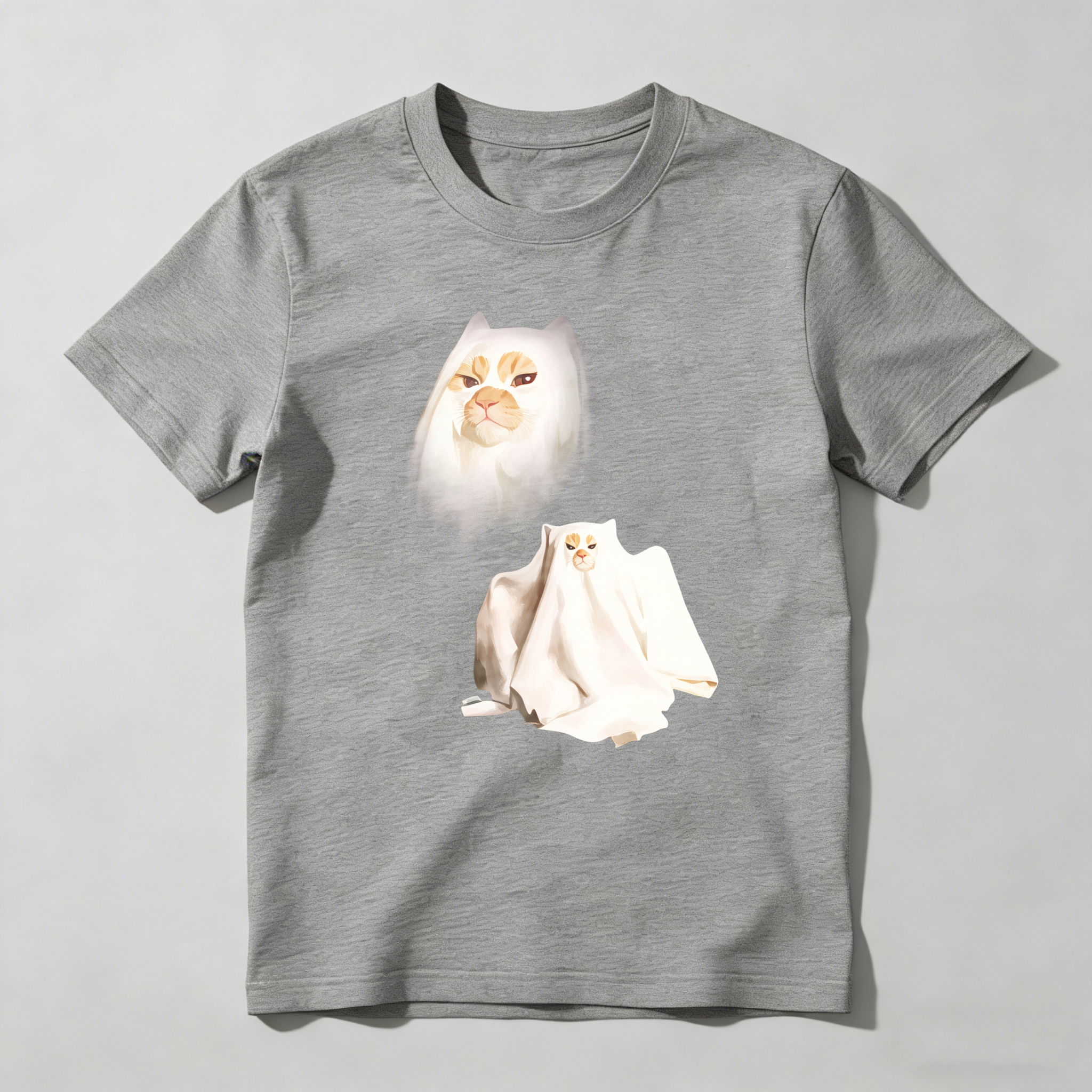 Dorawear™ Cat And Towel Art Print Design T Shirt