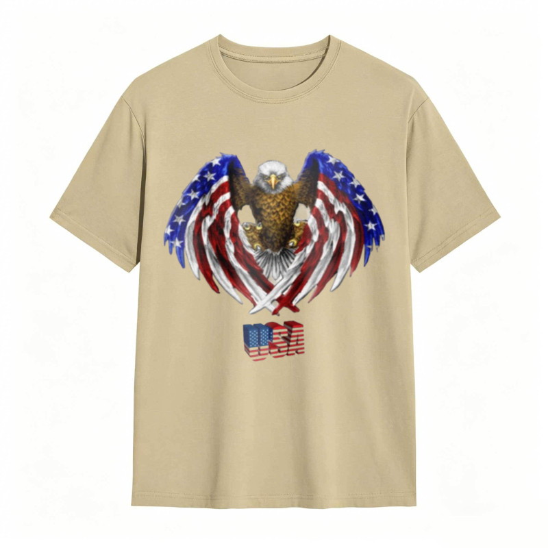 American Eagle With Flag Wings And Usa Flag T-shirt