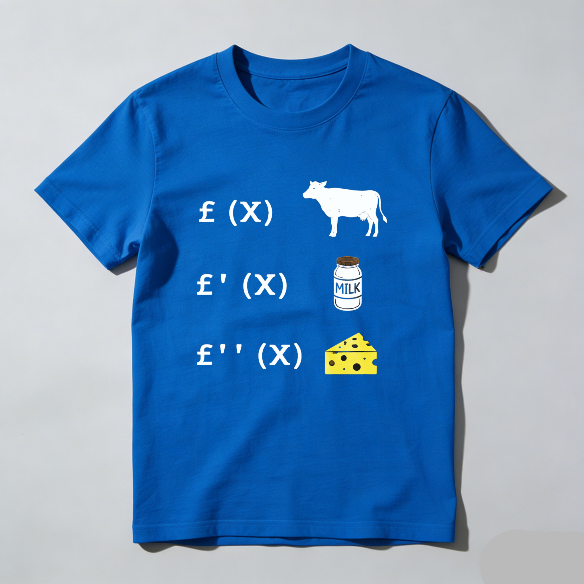 Dorawear™ Cow Milk Cheese Math Pure Cotton Short Sleeve T Shirt-Dorawear