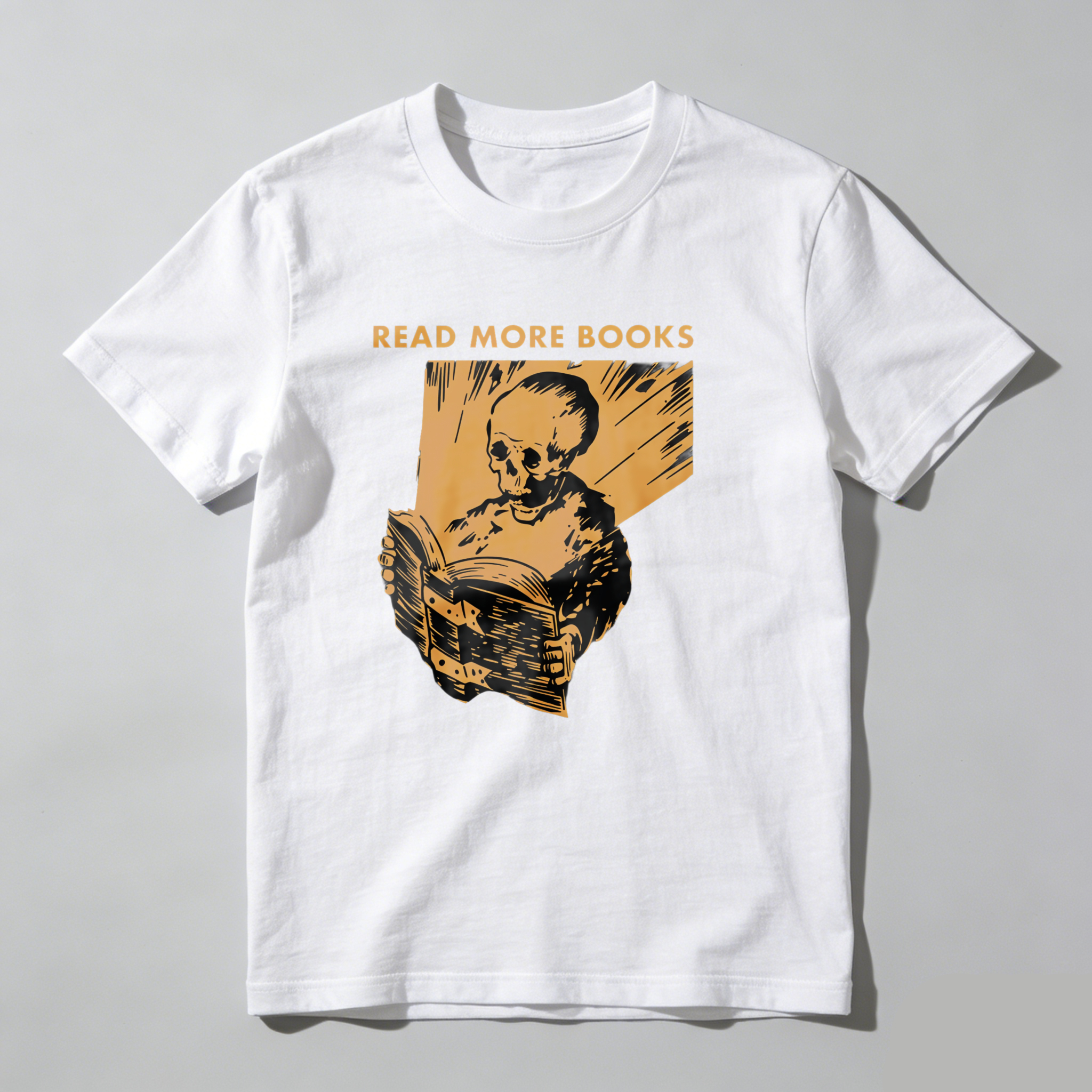 Dorawear™ Read More Books Skeleton Reading Book T Shirt