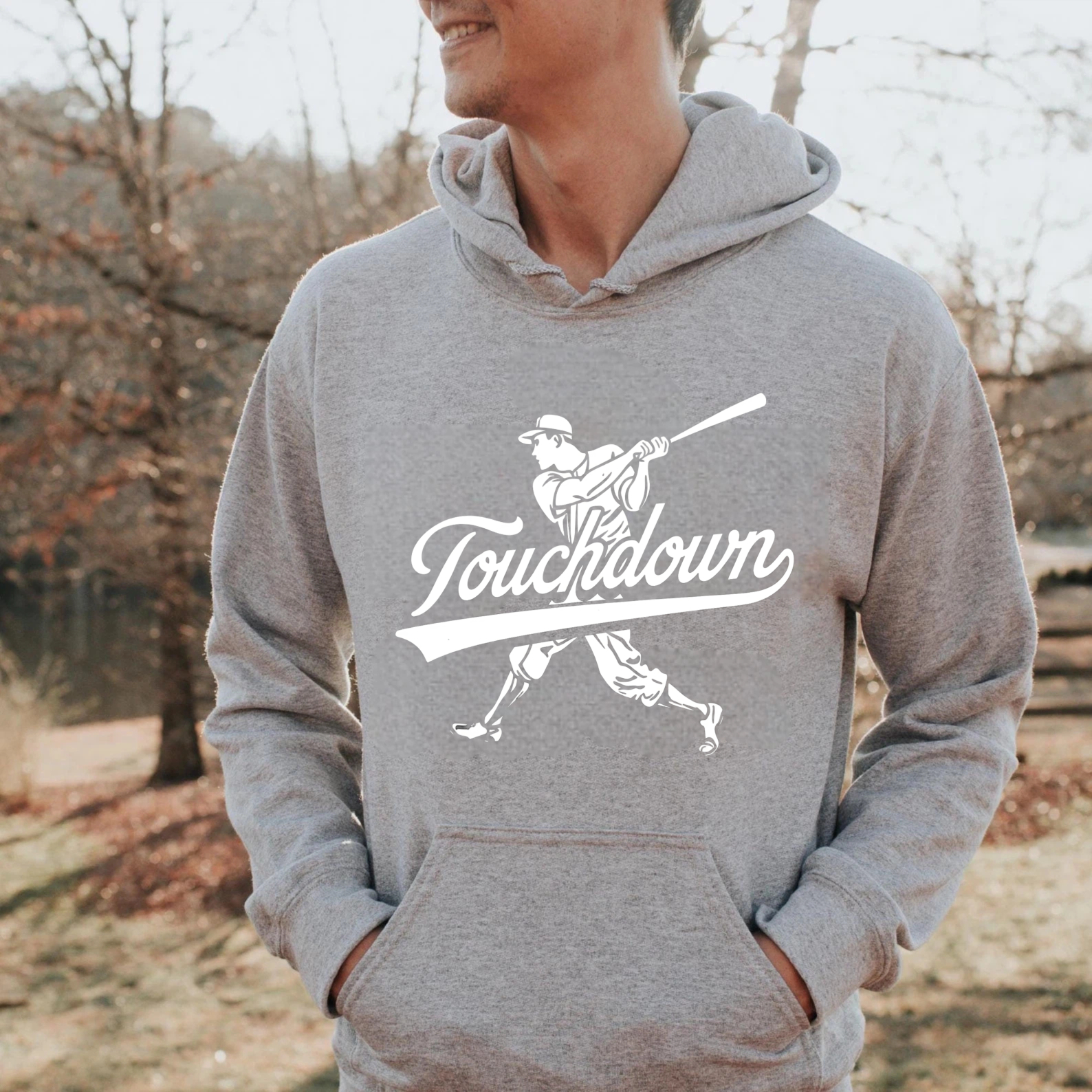 Dorawear™ Touchdown Baseball Player Hoodie Men Women Unisex Sweatshirt Sport Graphic Pullover Casual Wear Black-Dorawear