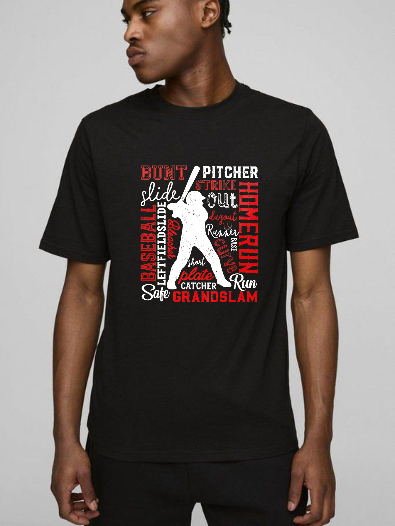 Dorawear™ Baseball Bunt Pitcher Strike Out Runner Home Run Grand Slam  T Shirt-Dorawear