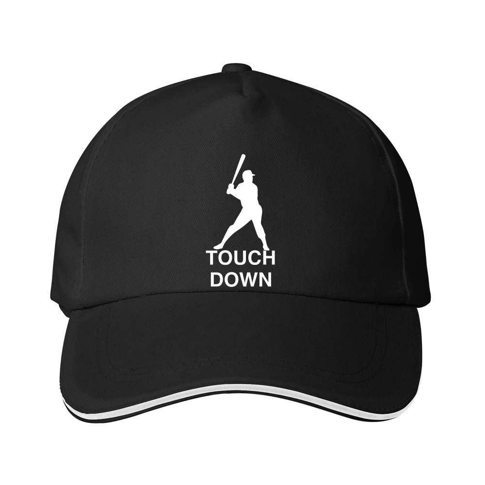 Dorawear™ Baseball Cap Baseball Player Silhouette Touch Down Text Sports Outdoors