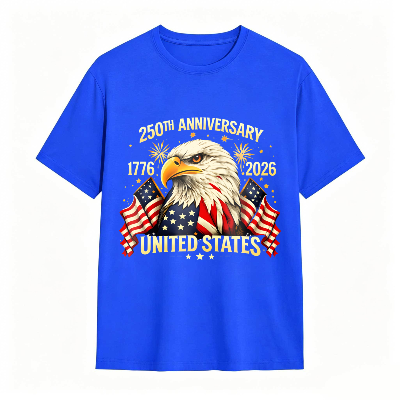 Dorawear™ American Eagle With Flags And 250th Anniversary Text United States 1776 2026 Unisex Classic T-shirt
